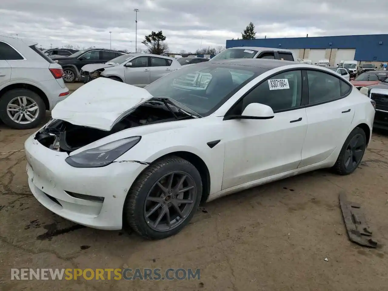 1 Photograph of a damaged car 5YJ3E1EB3NF317259 TESLA MODEL 3 2022