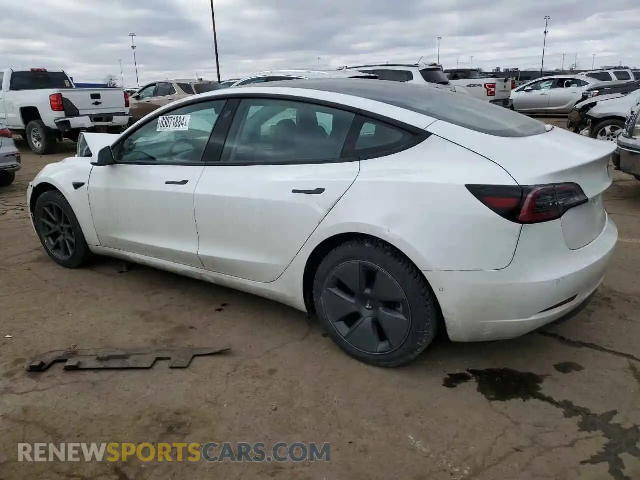 2 Photograph of a damaged car 5YJ3E1EB3NF317259 TESLA MODEL 3 2022