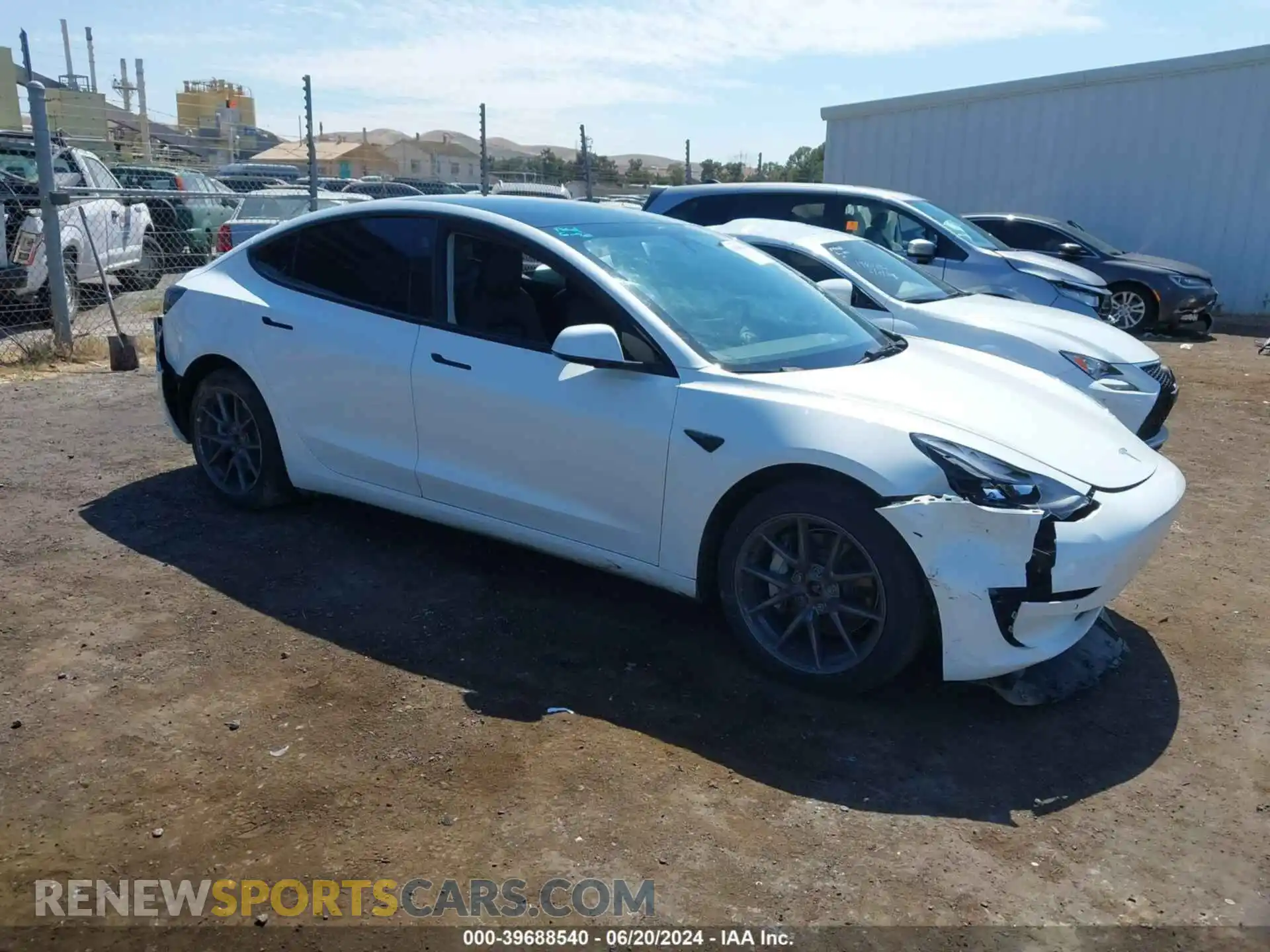 1 Photograph of a damaged car 5YJ3E1EB3NF345949 TESLA MODEL 3 2022