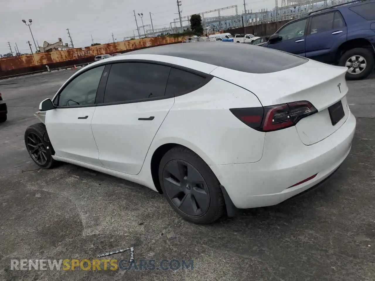 2 fotografías del automóvil dañado 5YJ3E1EB3NF347314 TESLA MODEL 3 2022