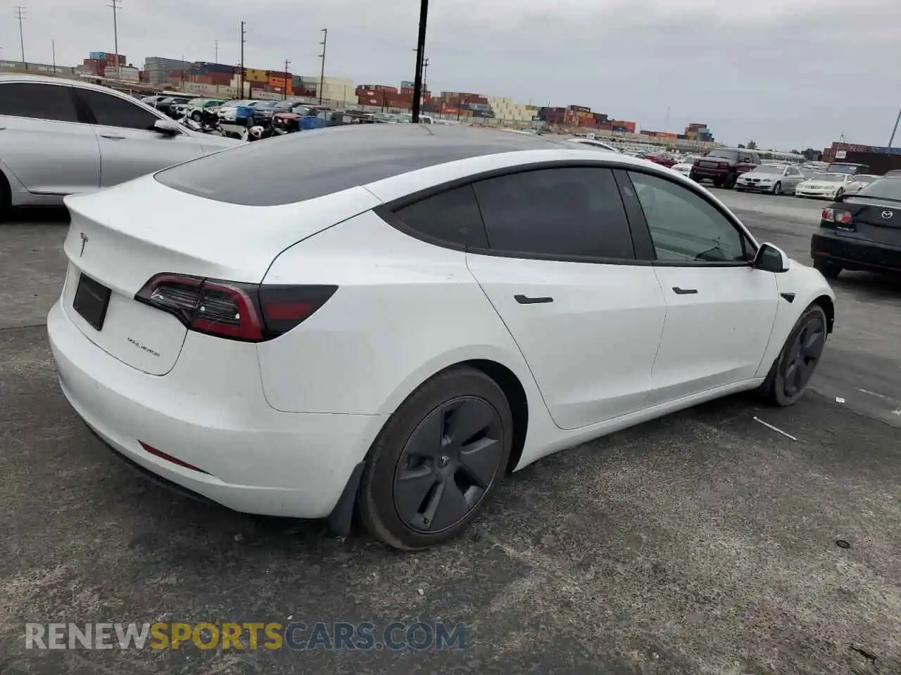 3 fotografías del automóvil dañado 5YJ3E1EB3NF347314 TESLA MODEL 3 2022