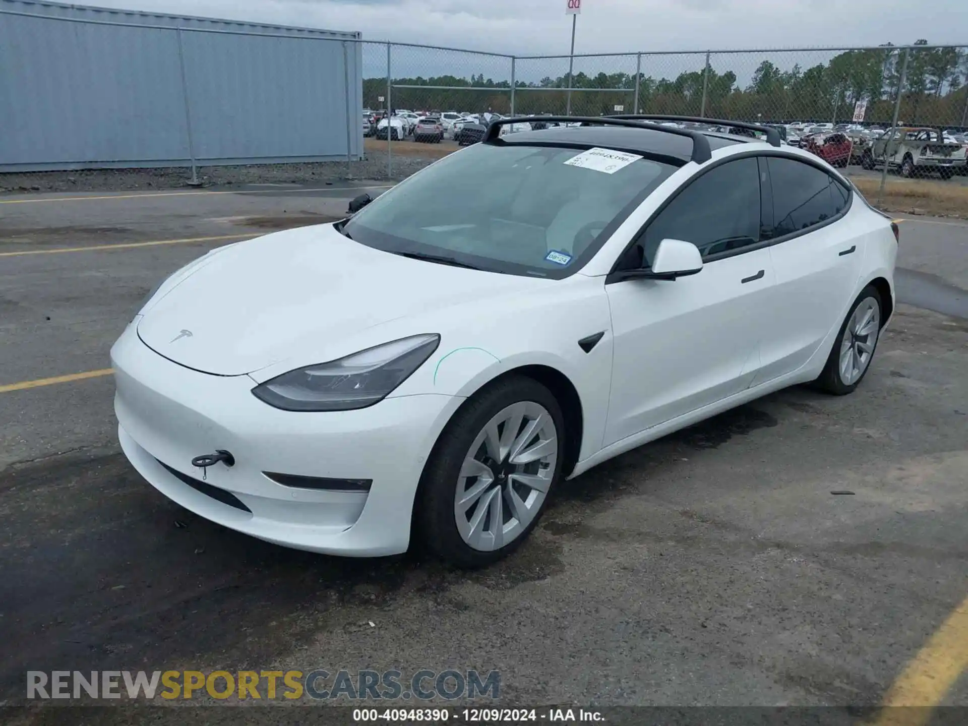2 fotografías del automóvil dañado 5YJ3E1EB3NF356854 TESLA MODEL 3 2022