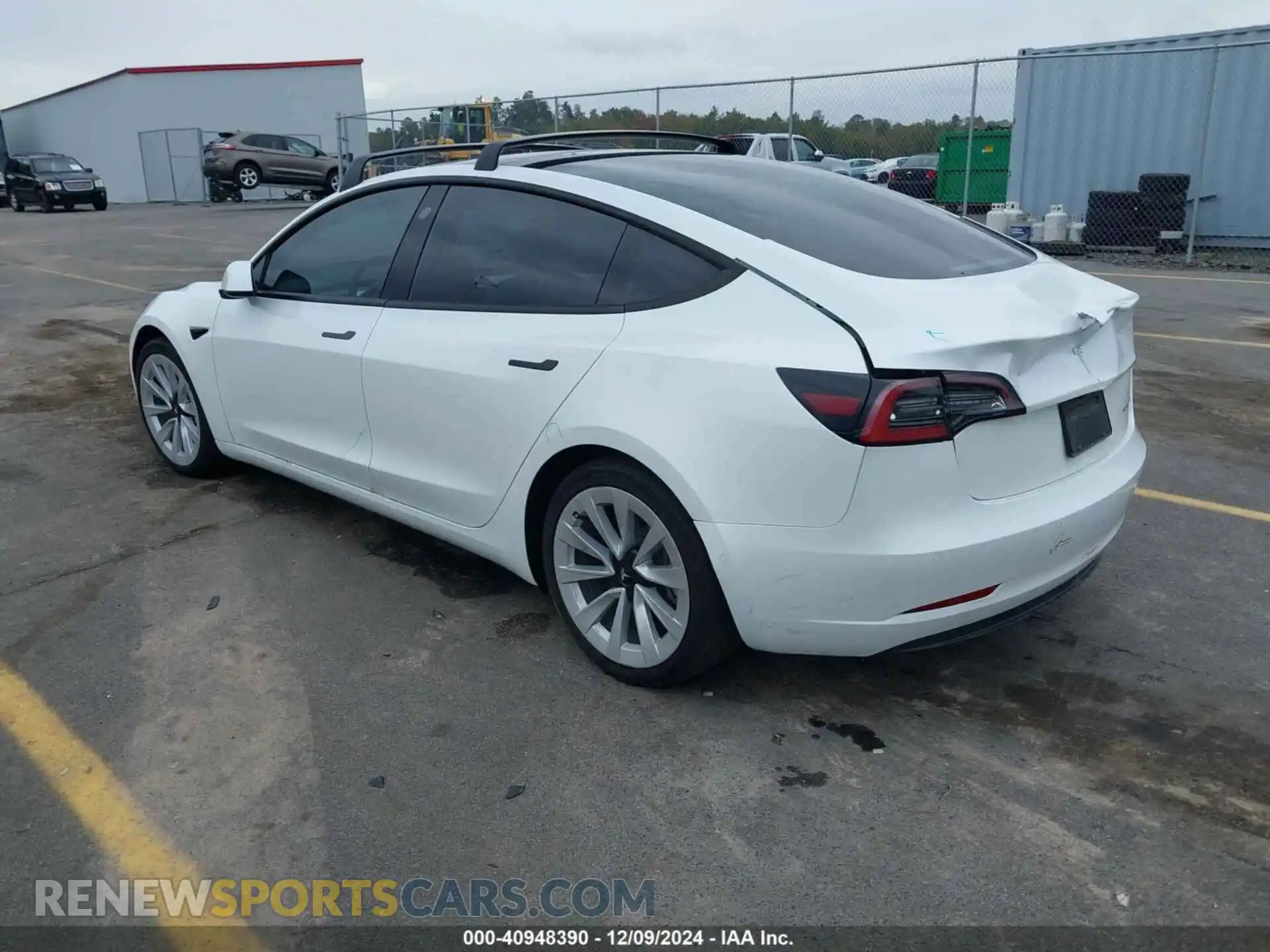 3 fotografías del automóvil dañado 5YJ3E1EB3NF356854 TESLA MODEL 3 2022