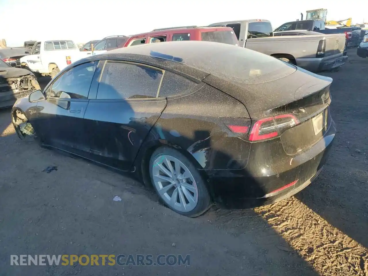 2 Photograph of a damaged car 5YJ3E1EB3NF359513 TESLA MODEL 3 2022