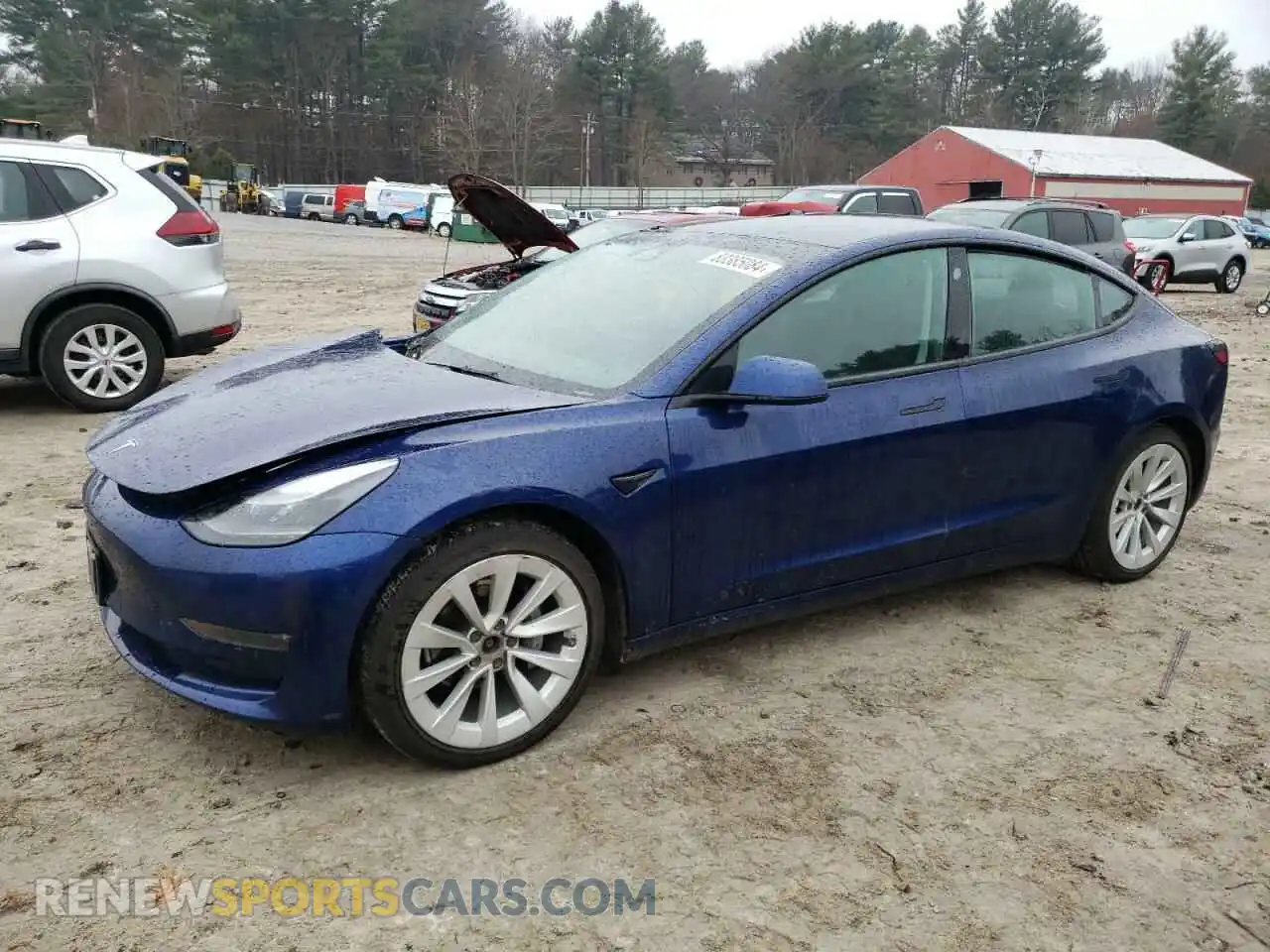 1 Photograph of a damaged car 5YJ3E1EB4NF105955 TESLA MODEL 3 2022