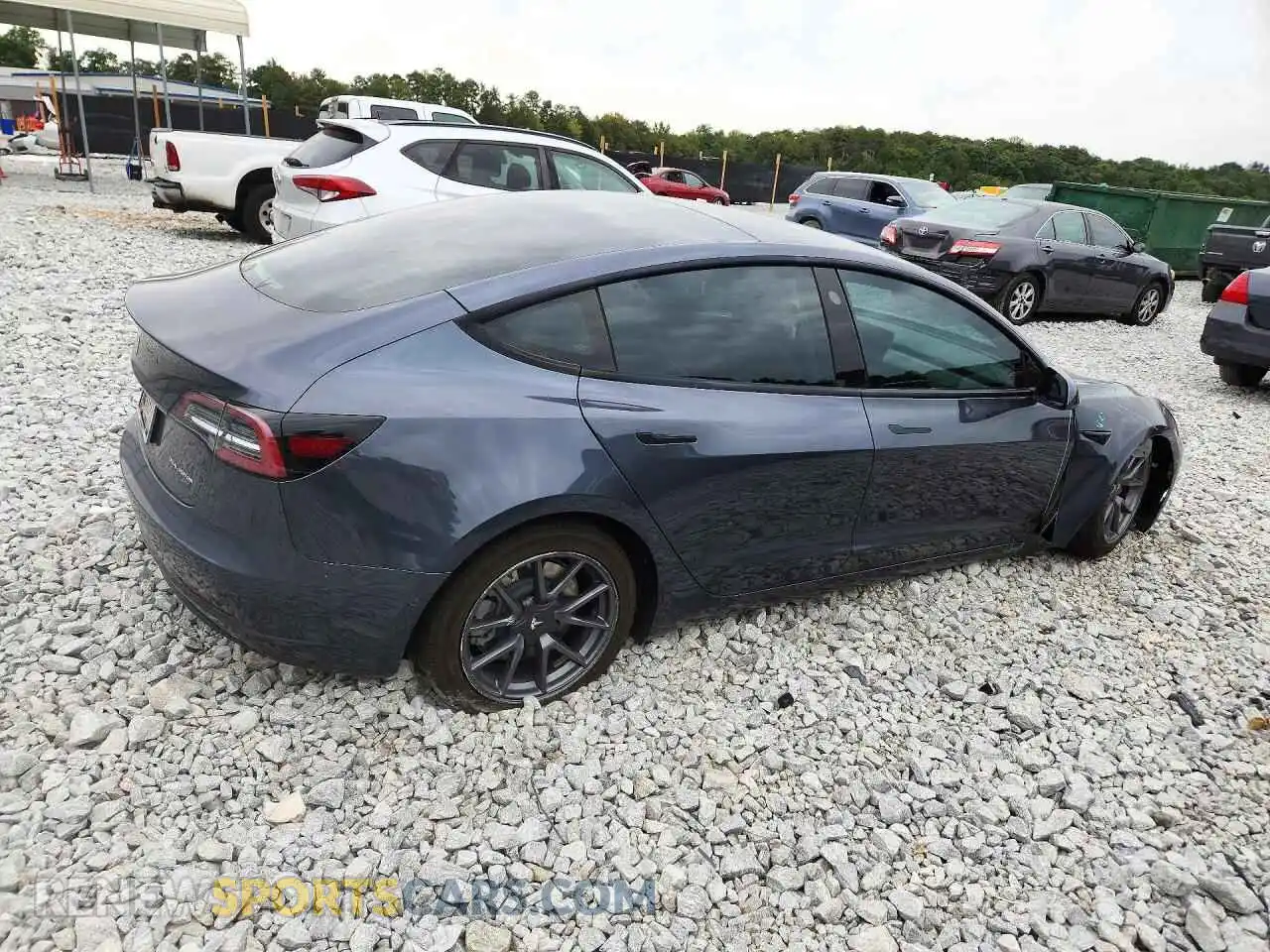 3 fotografías del automóvil dañado 5YJ3E1EB4NF119161 TESLA MODEL 3 2022