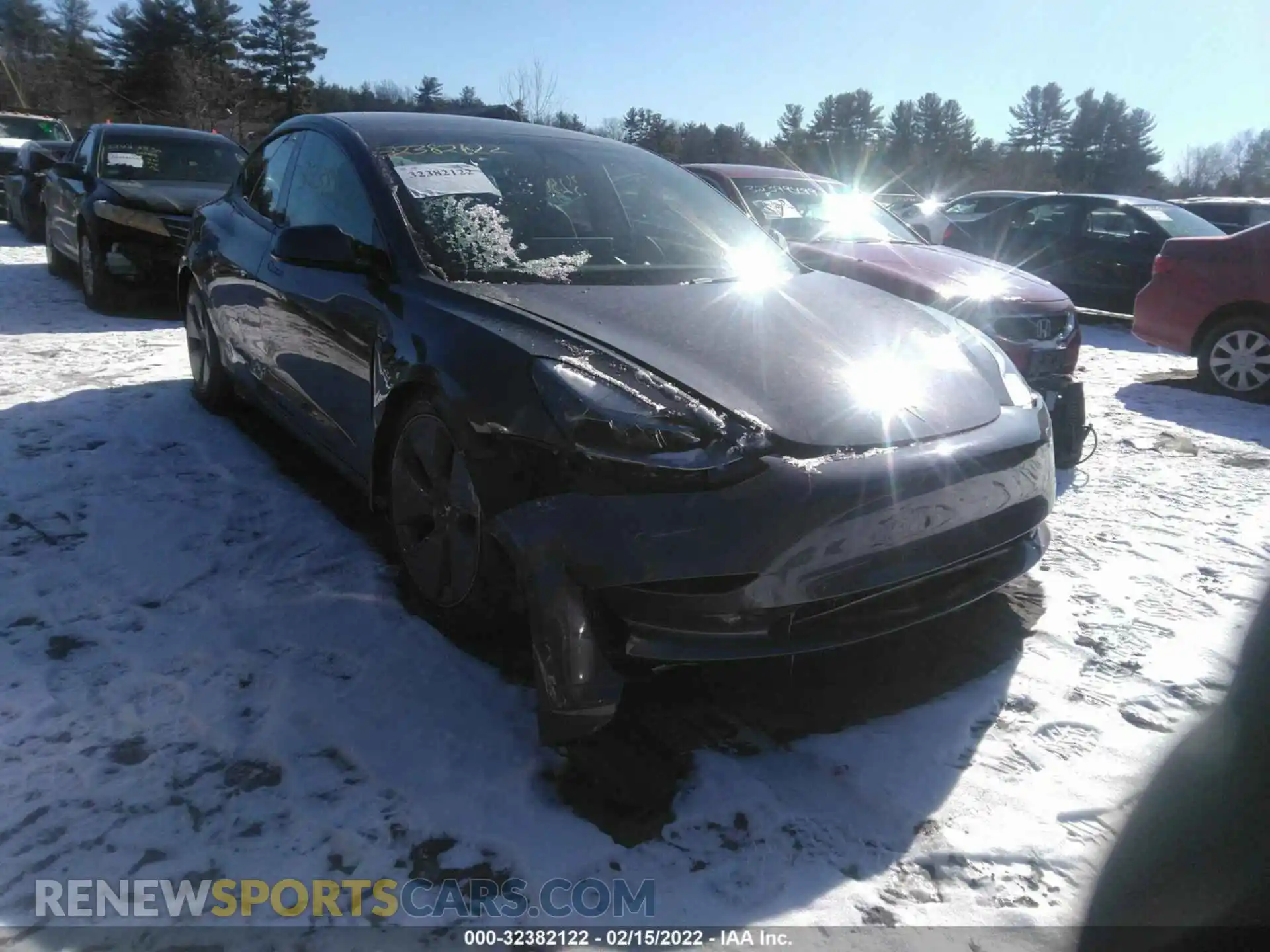 1 Фотография поврежденного автомобиля 5YJ3E1EB4NF120830 TESLA MODEL 3 2022