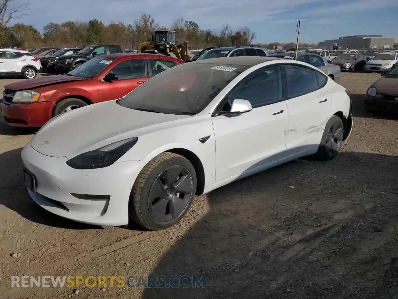 1 Photograph of a damaged car 5YJ3E1EB4NF126496 TESLA MODEL 3 2022