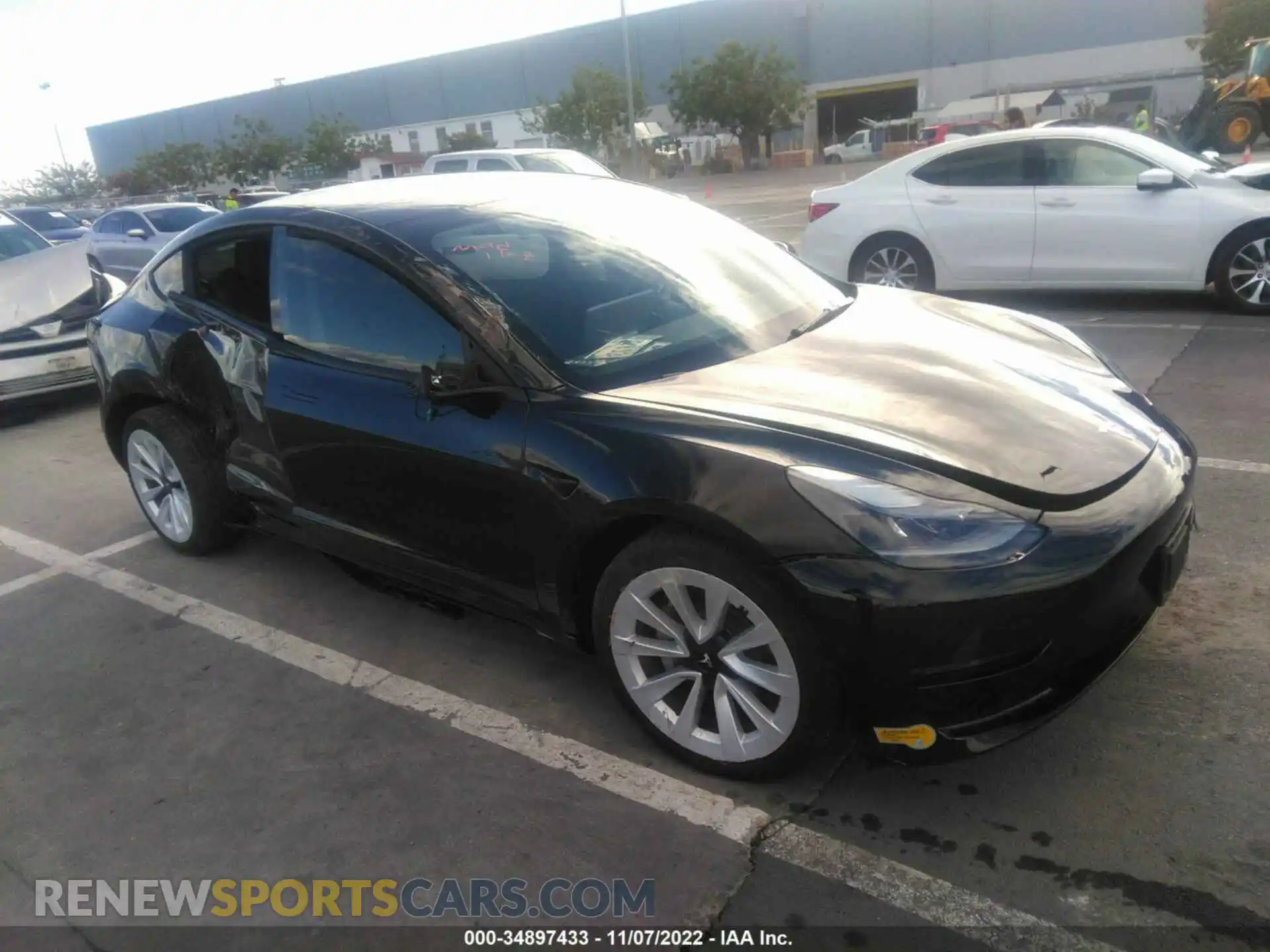 1 Photograph of a damaged car 5YJ3E1EB4NF126840 TESLA MODEL 3 2022