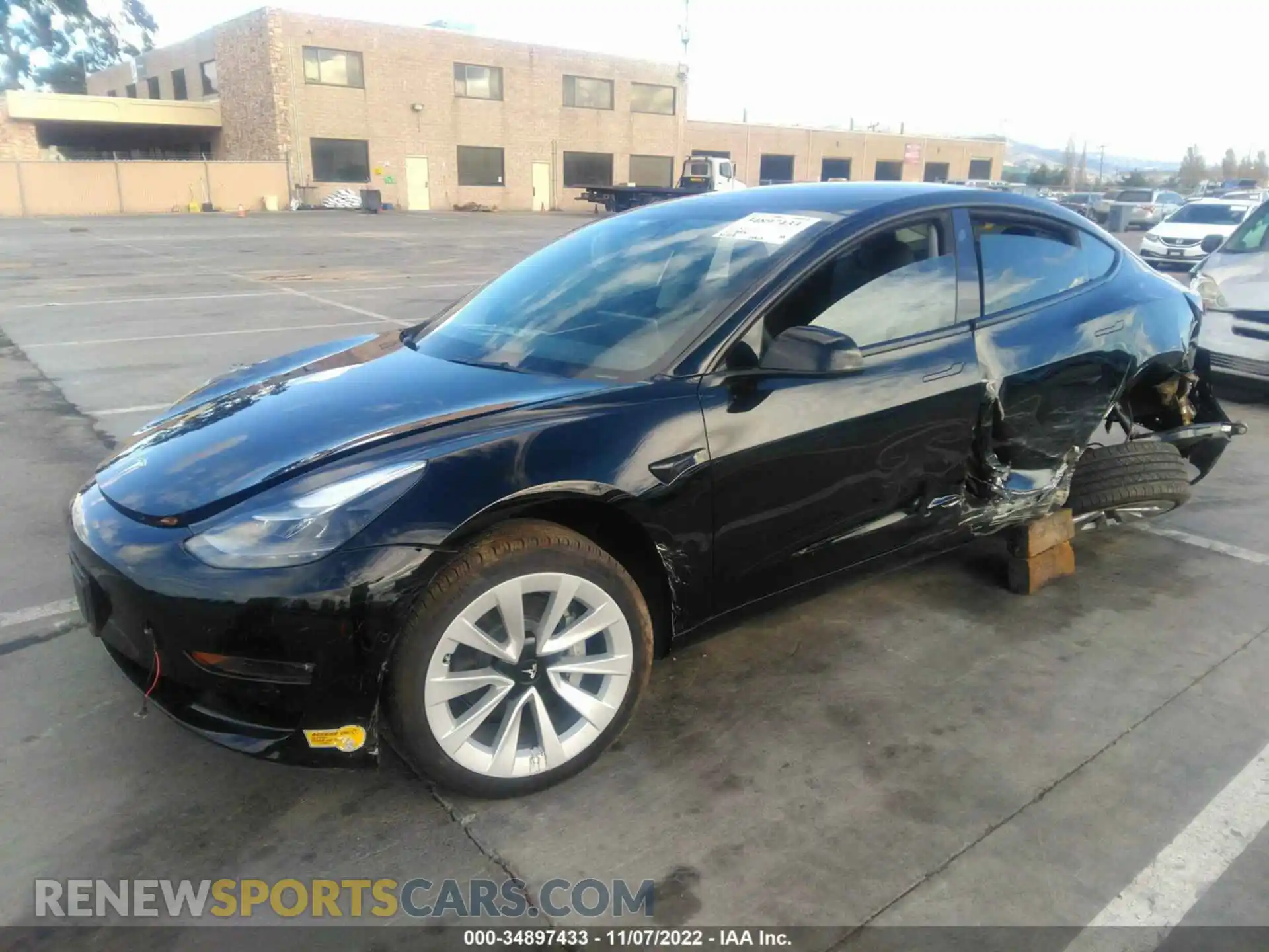 2 Photograph of a damaged car 5YJ3E1EB4NF126840 TESLA MODEL 3 2022
