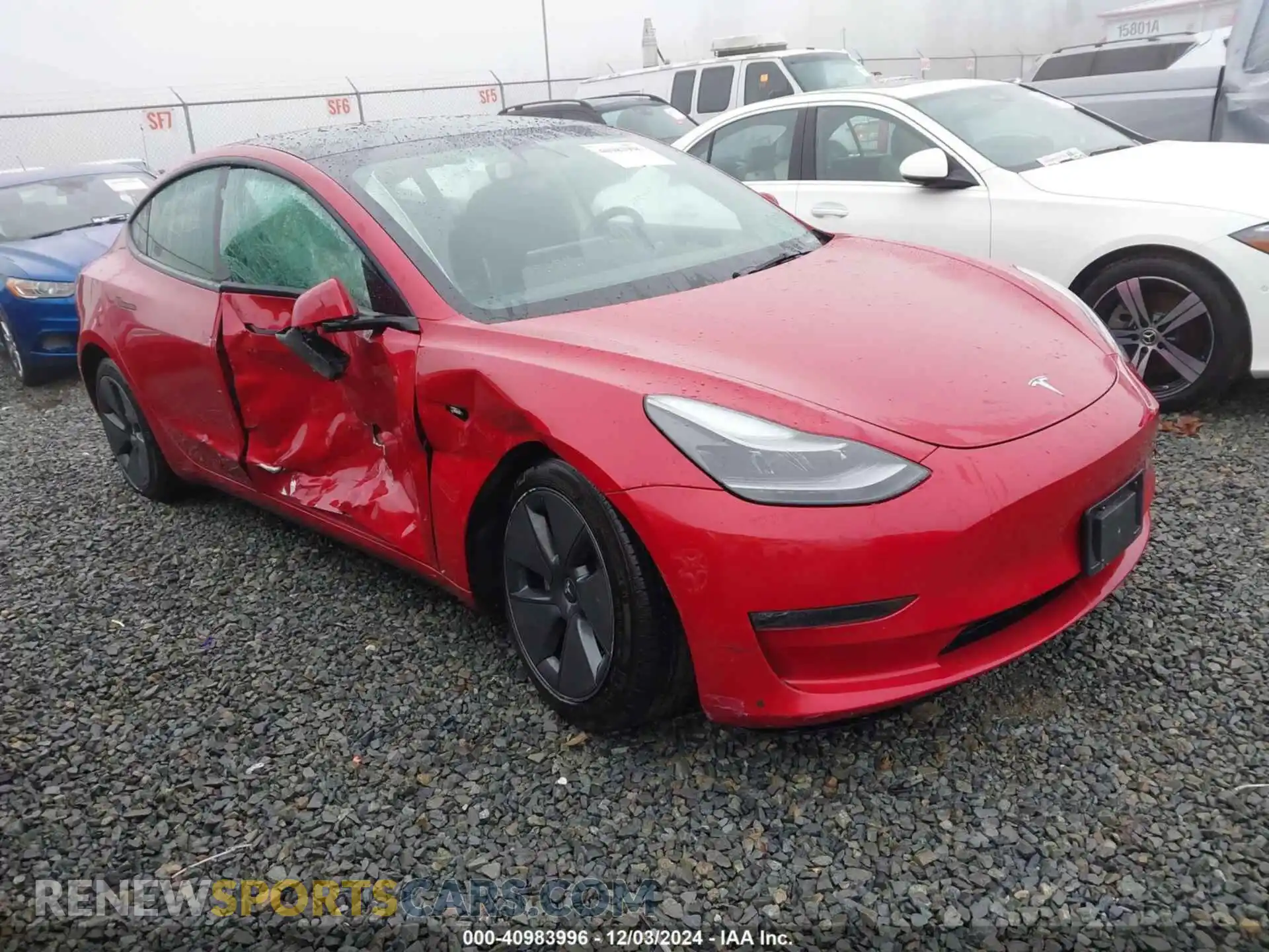 1 Photograph of a damaged car 5YJ3E1EB4NF133285 TESLA MODEL 3 2022