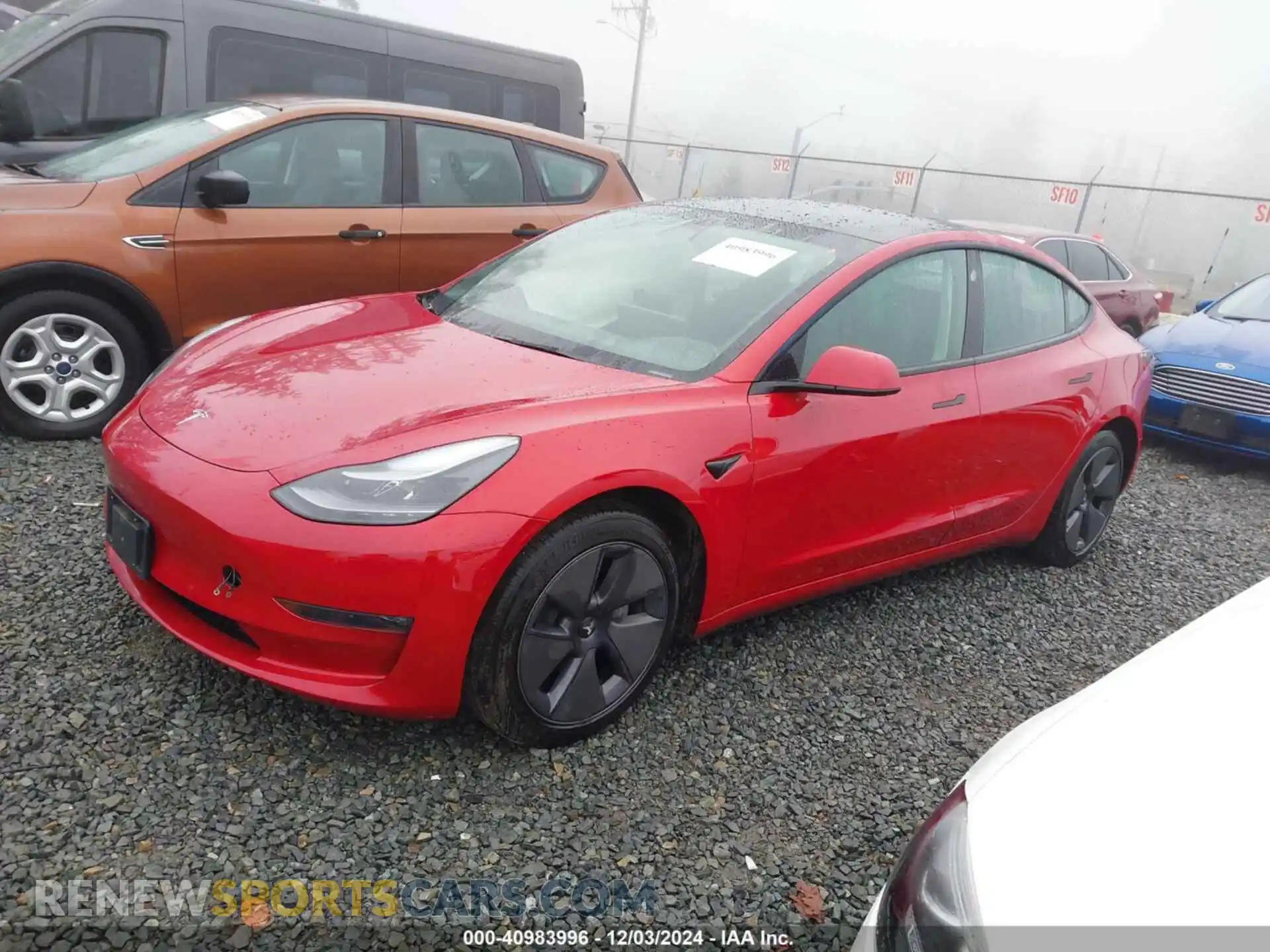 2 Photograph of a damaged car 5YJ3E1EB4NF133285 TESLA MODEL 3 2022
