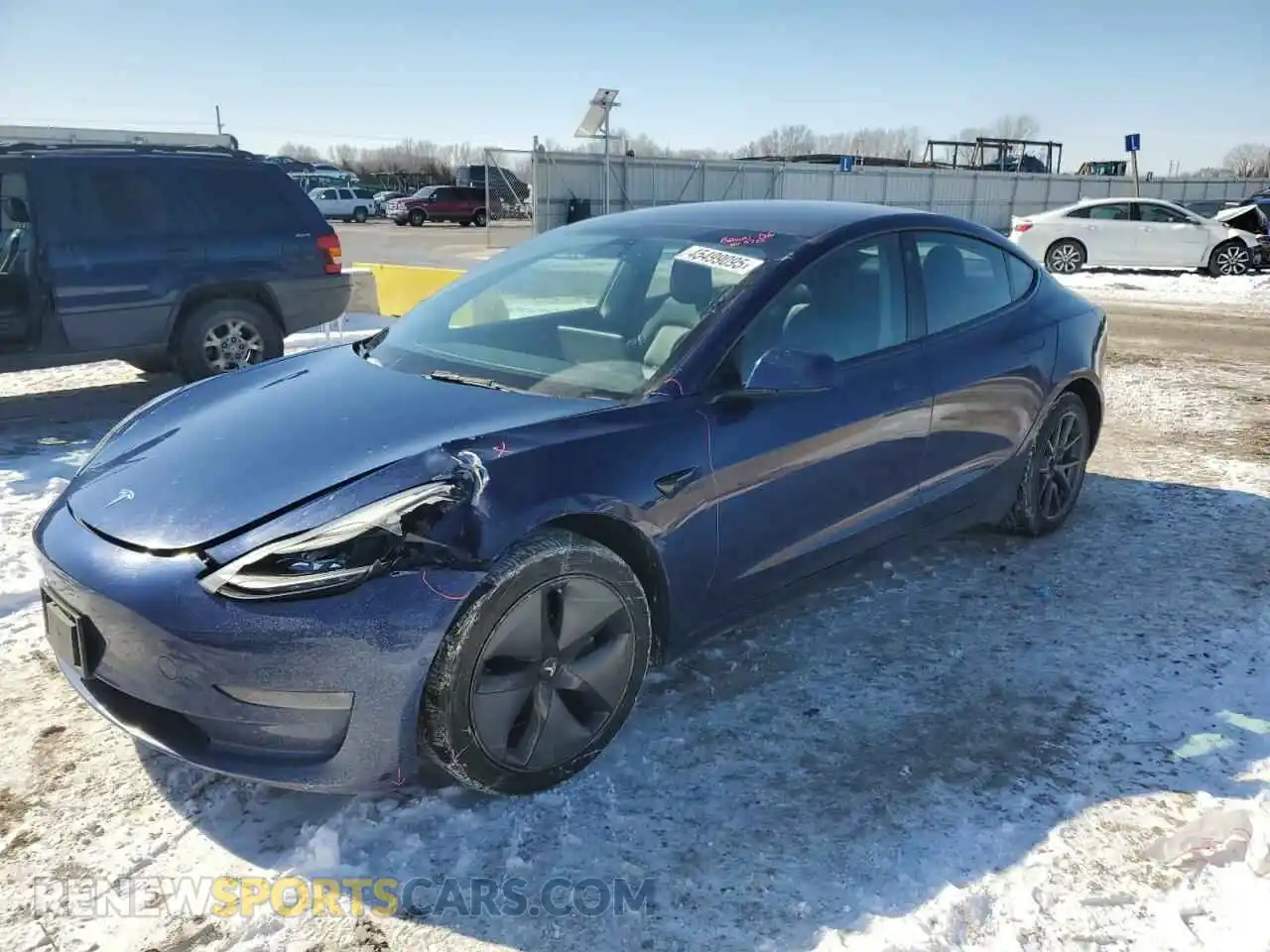1 Photograph of a damaged car 5YJ3E1EB4NF143606 TESLA MODEL 3 2022