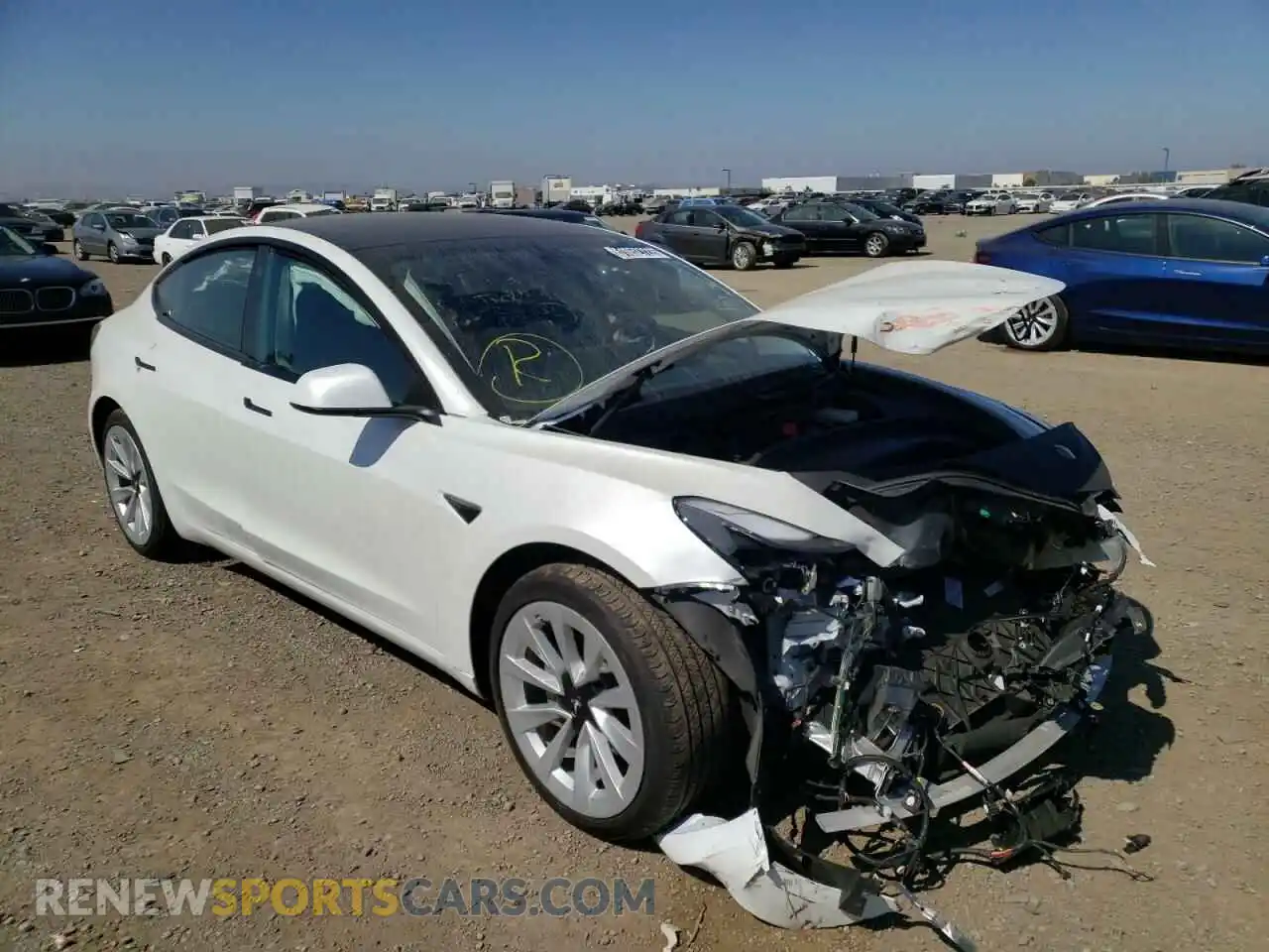1 Photograph of a damaged car 5YJ3E1EB4NF143931 TESLA MODEL 3 2022