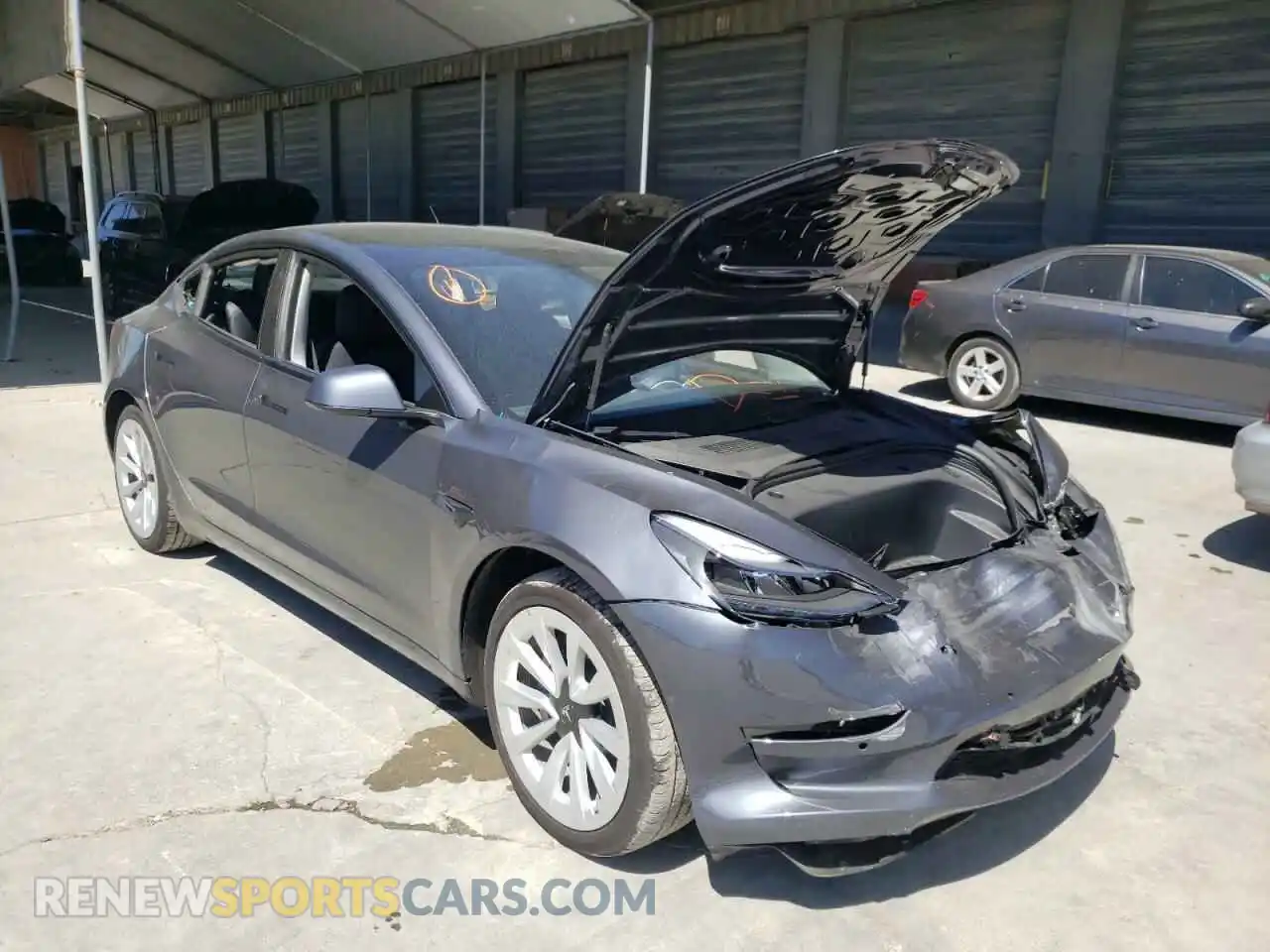 1 Photograph of a damaged car 5YJ3E1EB4NF145758 TESLA MODEL 3 2022