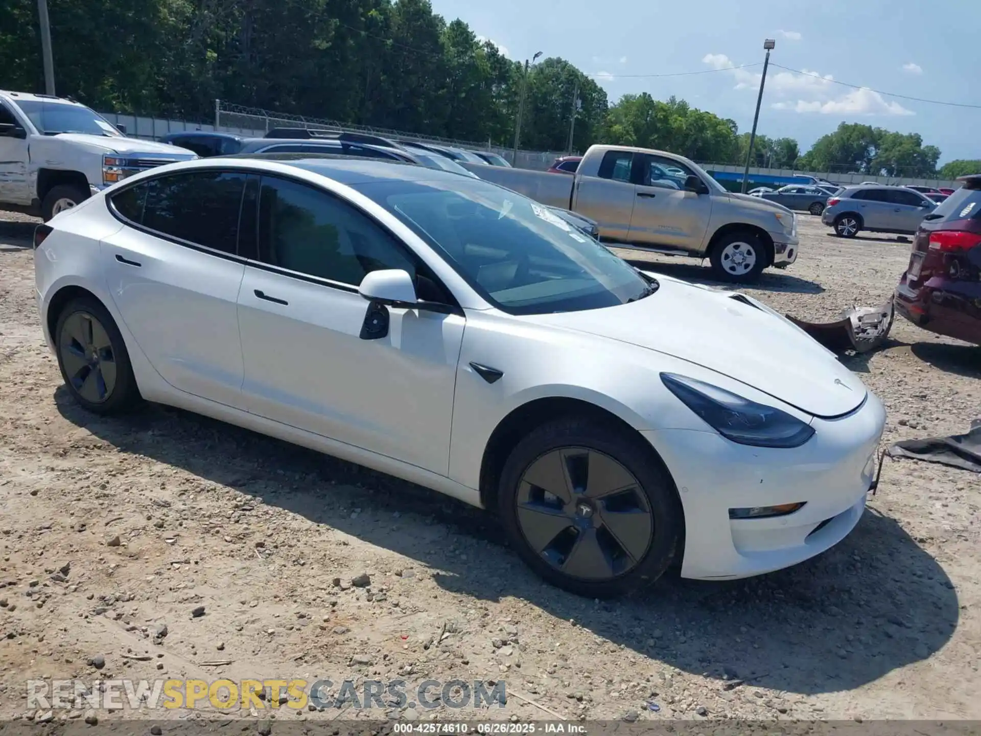 1 Photograph of a damaged car 5YJ3E1EB4NF153035 TESLA MODEL 3 2022