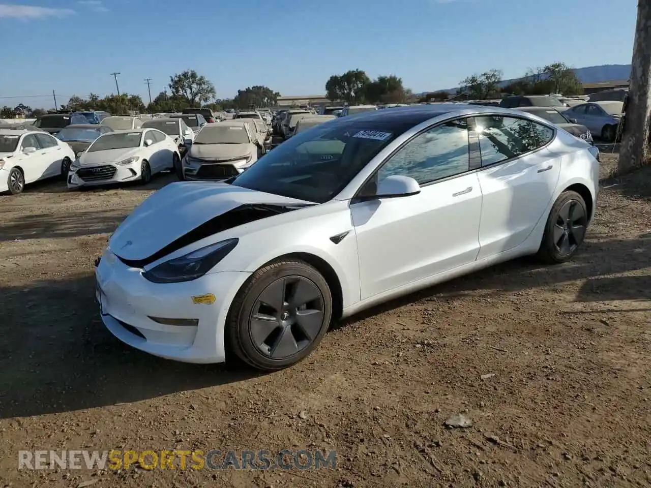 1 Photograph of a damaged car 5YJ3E1EB4NF155416 TESLA MODEL 3 2022