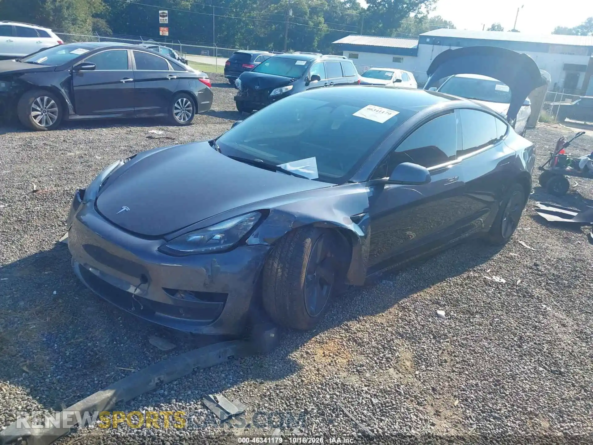 2 Photograph of a damaged car 5YJ3E1EB4NF172930 TESLA MODEL 3 2022