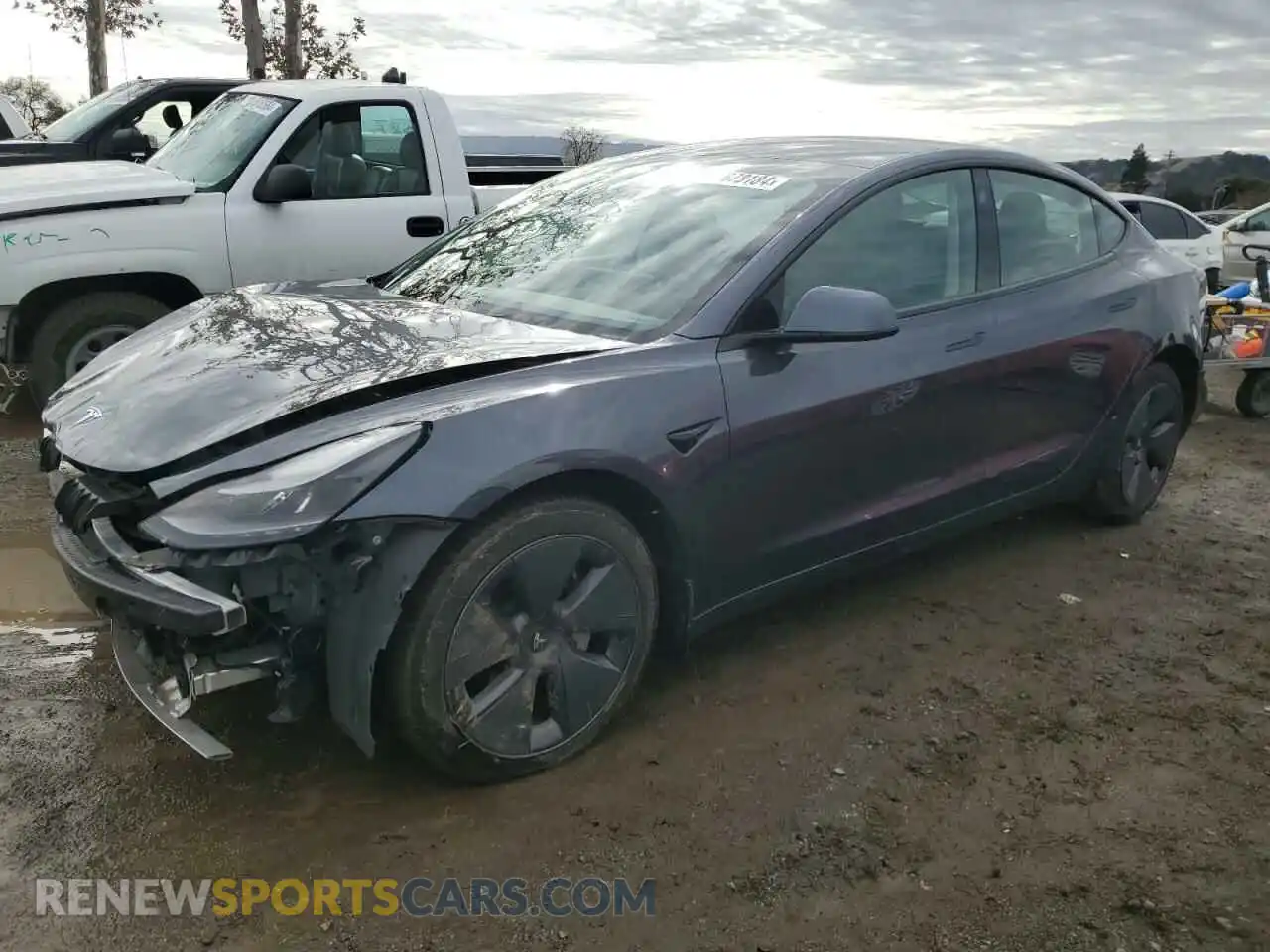1 Photograph of a damaged car 5YJ3E1EB4NF179599 TESLA MODEL 3 2022