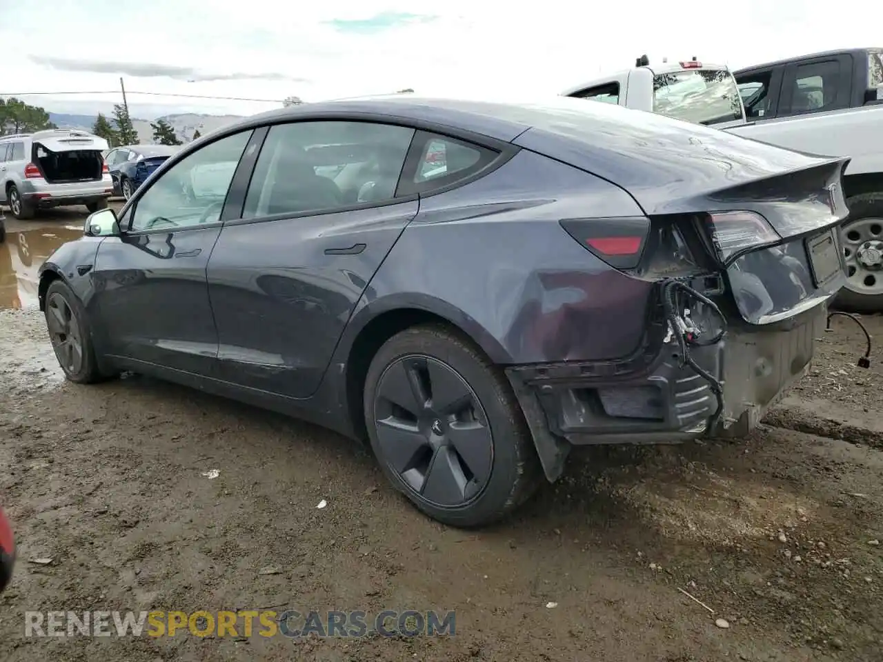 2 Photograph of a damaged car 5YJ3E1EB4NF179599 TESLA MODEL 3 2022