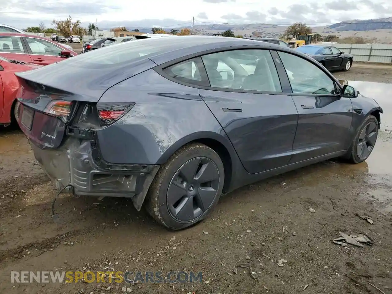 3 Photograph of a damaged car 5YJ3E1EB4NF179599 TESLA MODEL 3 2022