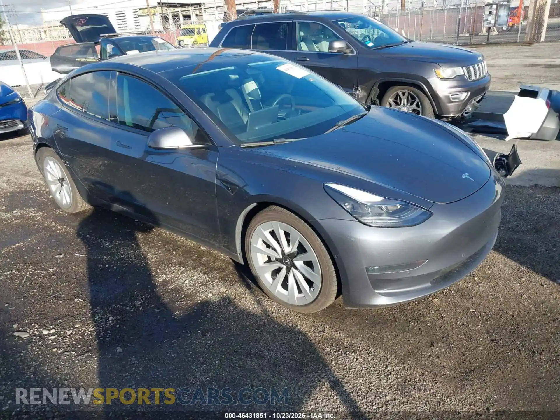 1 Photograph of a damaged car 5YJ3E1EB4NF183555 TESLA MODEL 3 2022