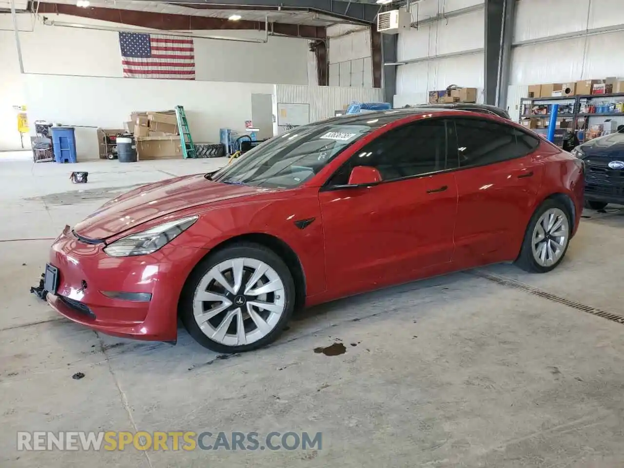 1 Photograph of a damaged car 5YJ3E1EB4NF185564 TESLA MODEL 3 2022