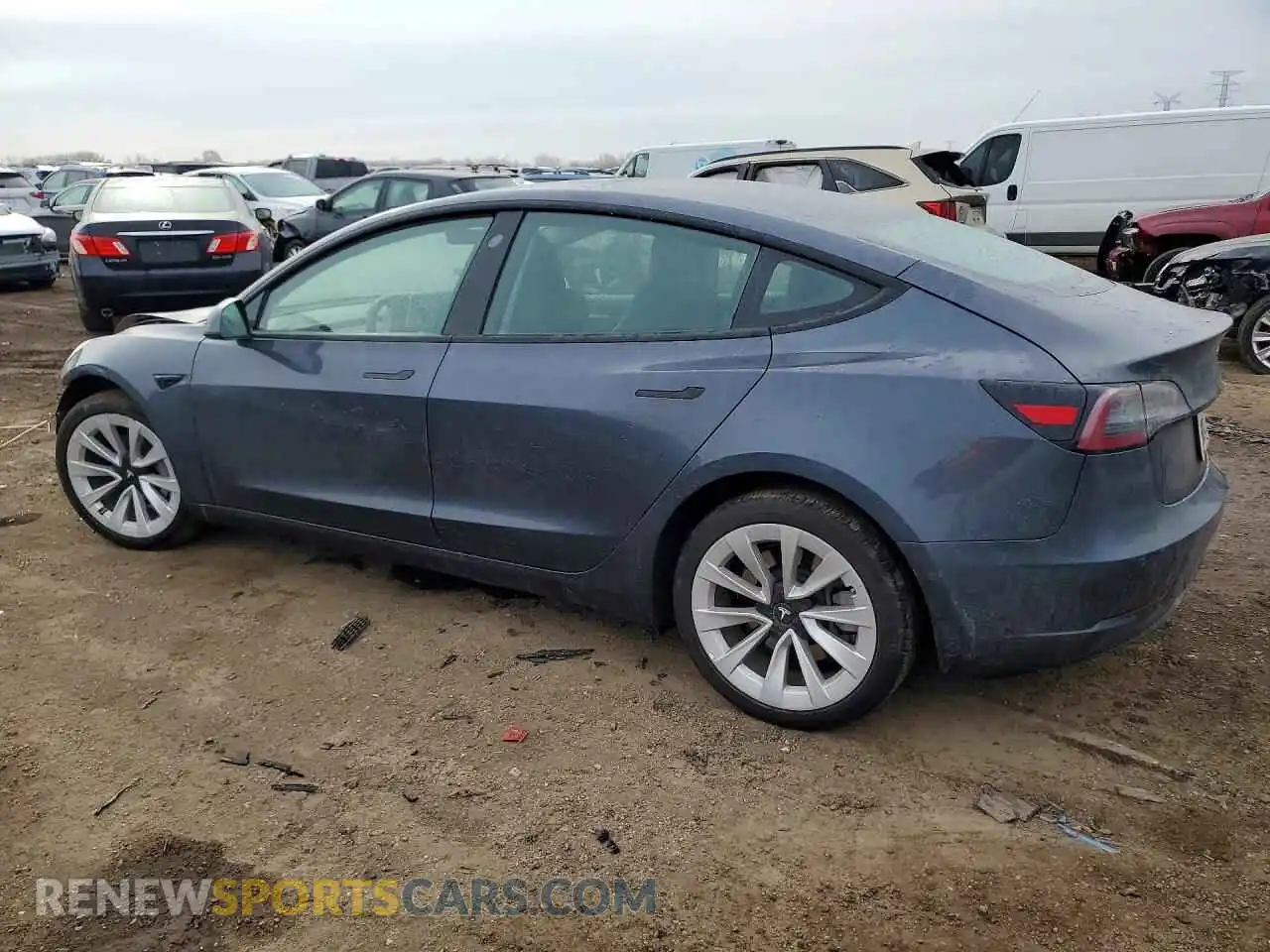 2 Photograph of a damaged car 5YJ3E1EB4NF208762 TESLA MODEL 3 2022