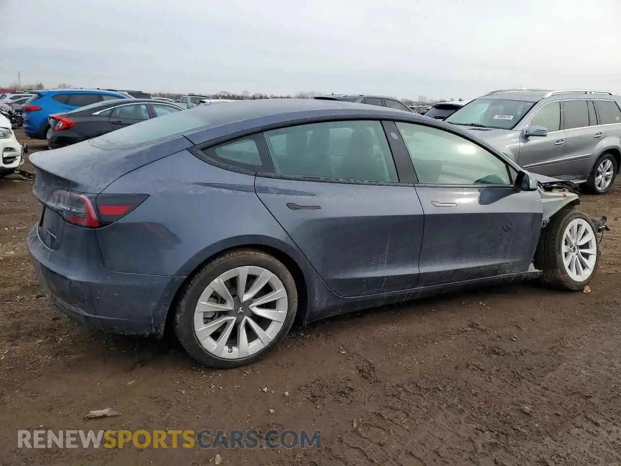 3 Photograph of a damaged car 5YJ3E1EB4NF208762 TESLA MODEL 3 2022