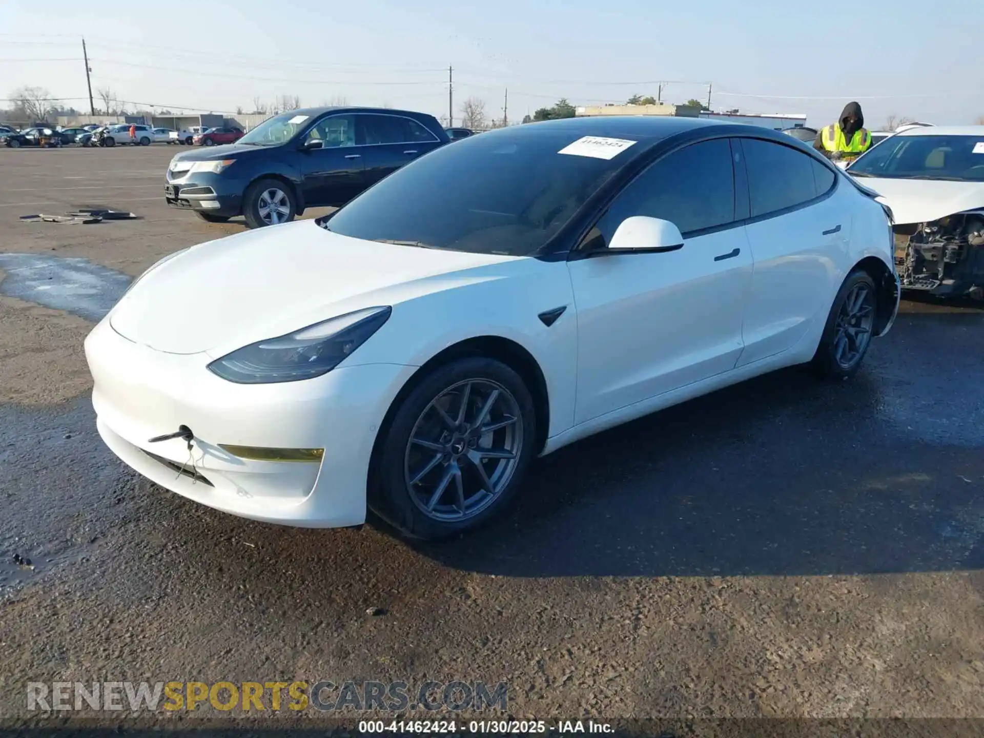 2 Photograph of a damaged car 5YJ3E1EB4NF230843 TESLA MODEL 3 2022