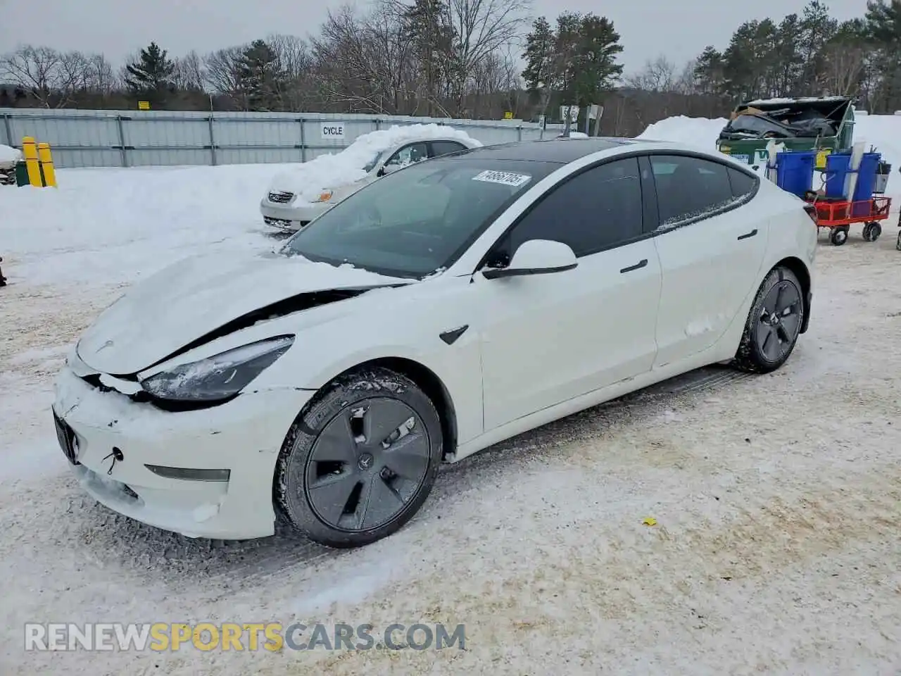 1 Photograph of a damaged car 5YJ3E1EB4NF232432 TESLA MODEL 3 2022