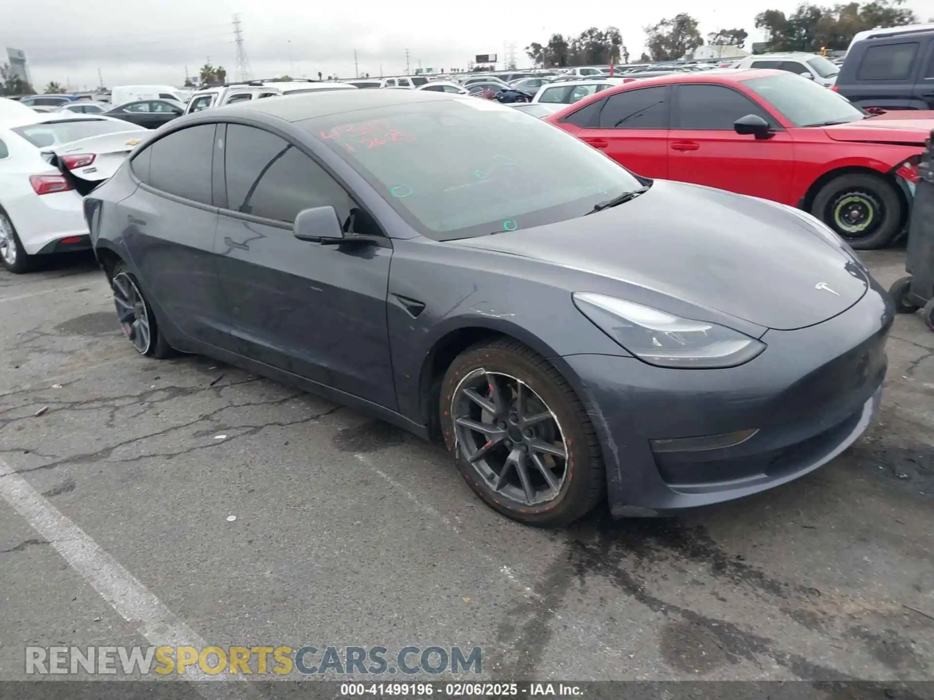 1 Photograph of a damaged car 5YJ3E1EB4NF255905 TESLA MODEL 3 2022