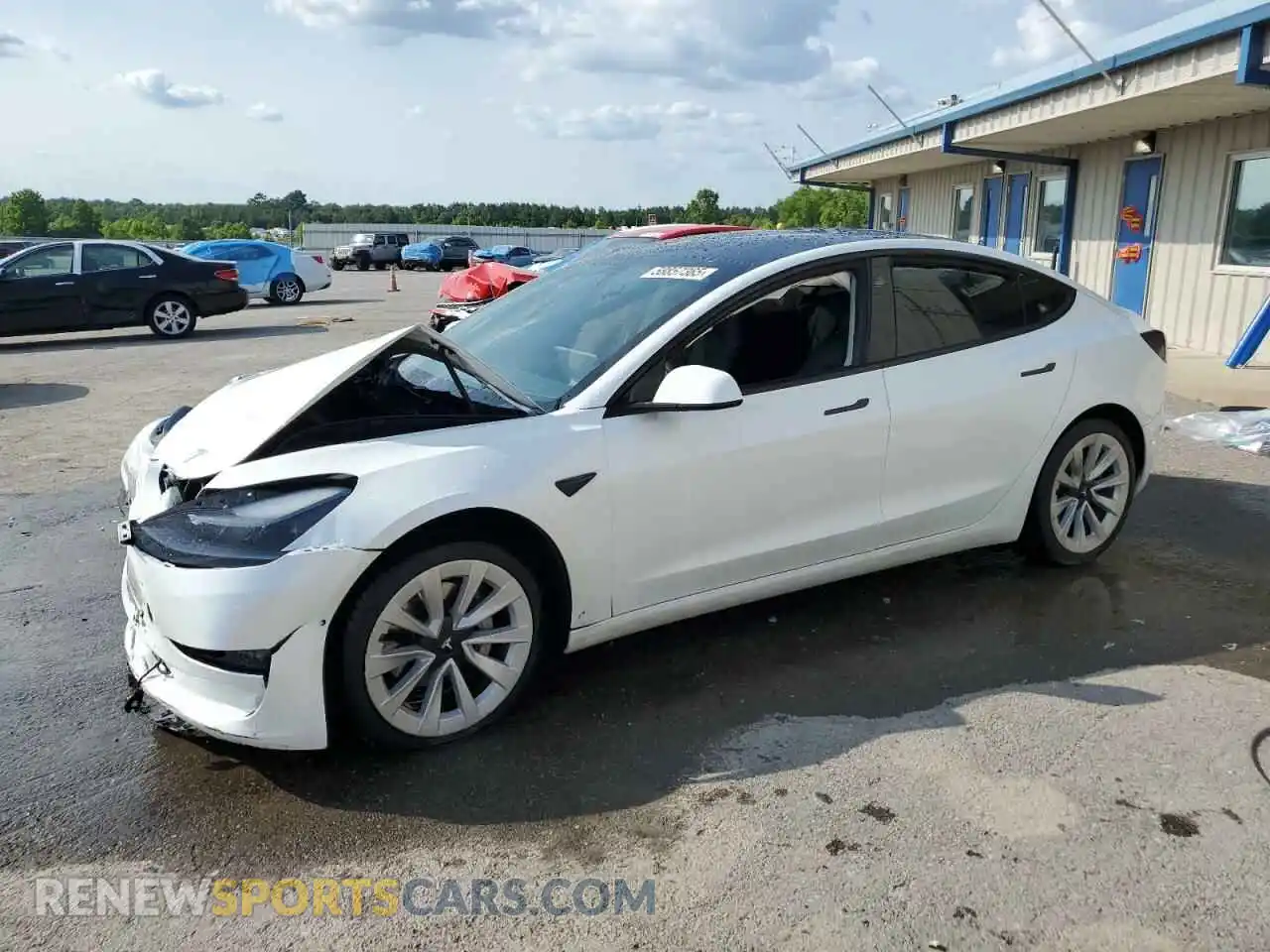 1 Photograph of a damaged car 5YJ3E1EB4NF272607 TESLA MODEL 3 2022