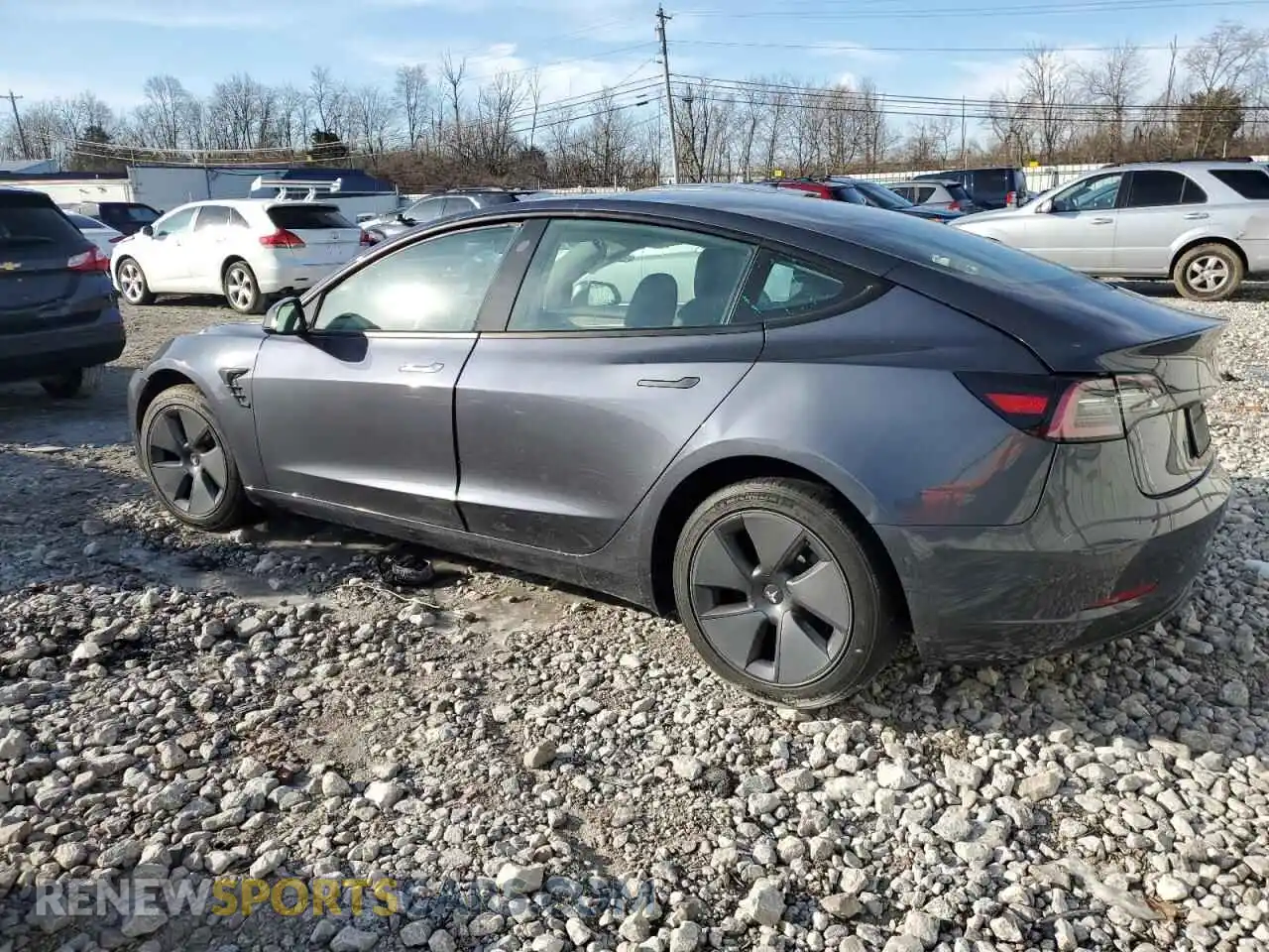 2 Photograph of a damaged car 5YJ3E1EB4NF274339 TESLA MODEL 3 2022