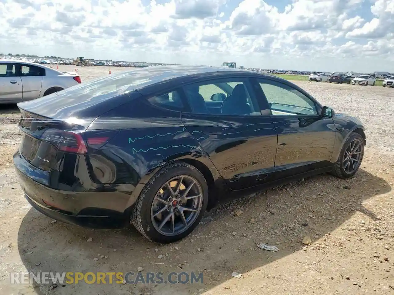 3 fotografías del automóvil dañado 5YJ3E1EB4NF286636 TESLA MODEL 3 2022