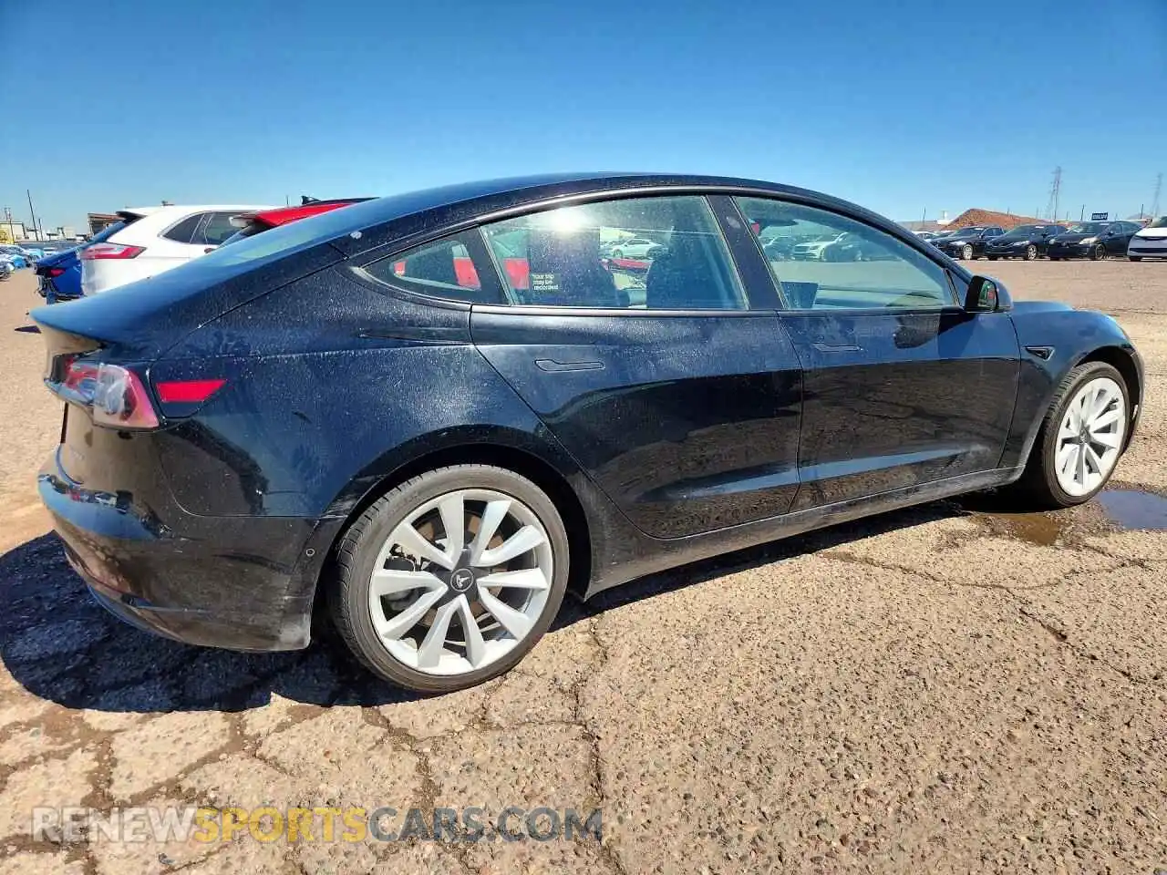 3 fotografías del automóvil dañado 5YJ3E1EB4NF288970 TESLA MODEL 3 2022