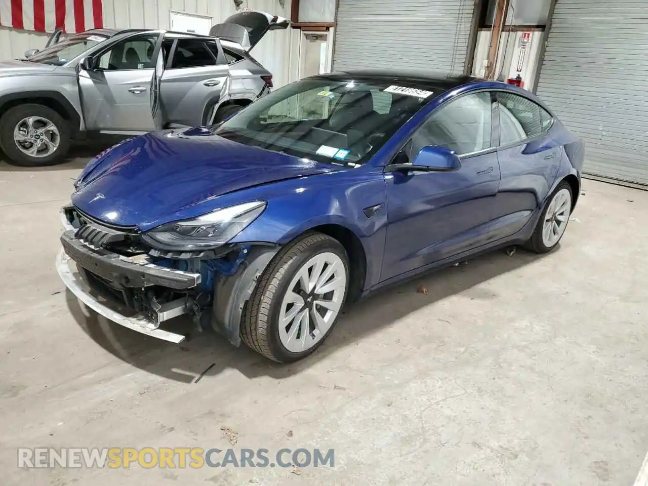 1 Photograph of a damaged car 5YJ3E1EB4NF291366 TESLA MODEL 3 2022