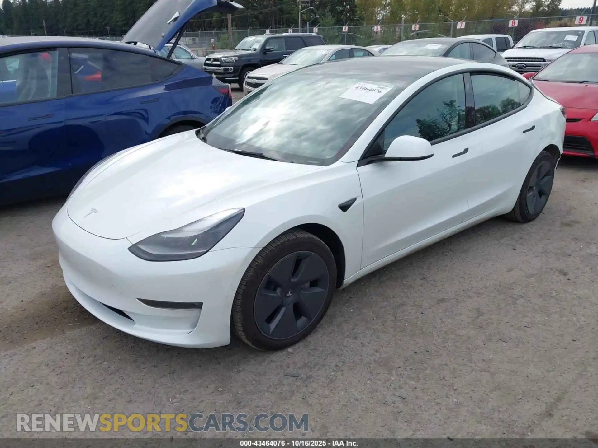 2 Photograph of a damaged car 5YJ3E1EB4NF306271 TESLA MODEL 3 2022