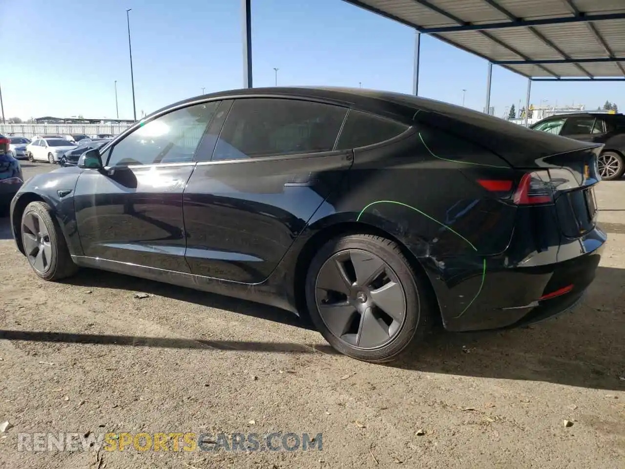2 Photograph of a damaged car 5YJ3E1EB4NF329064 TESLA MODEL 3 2022