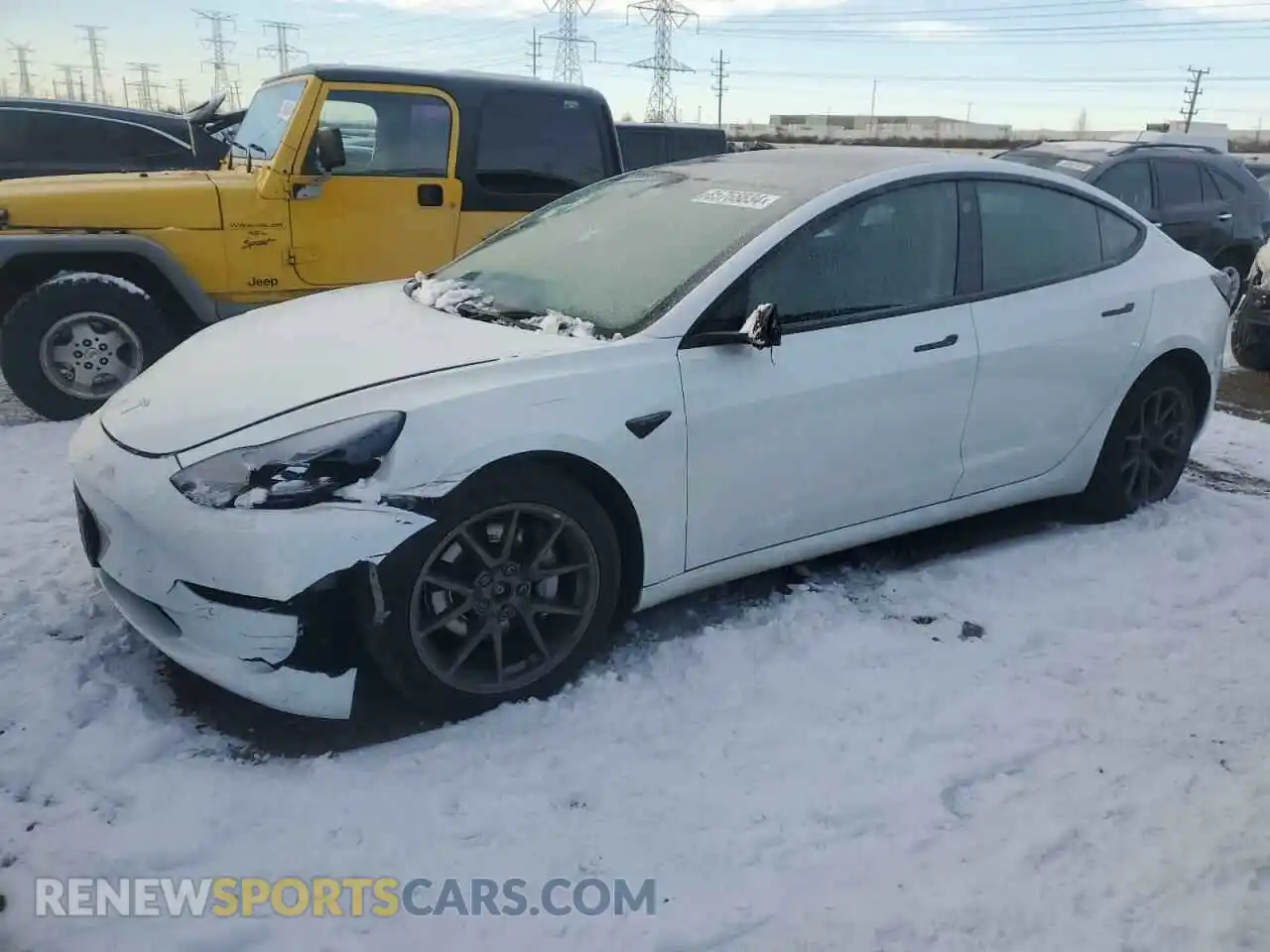 1 Photograph of a damaged car 5YJ3E1EB4NF361819 TESLA MODEL 3 2022