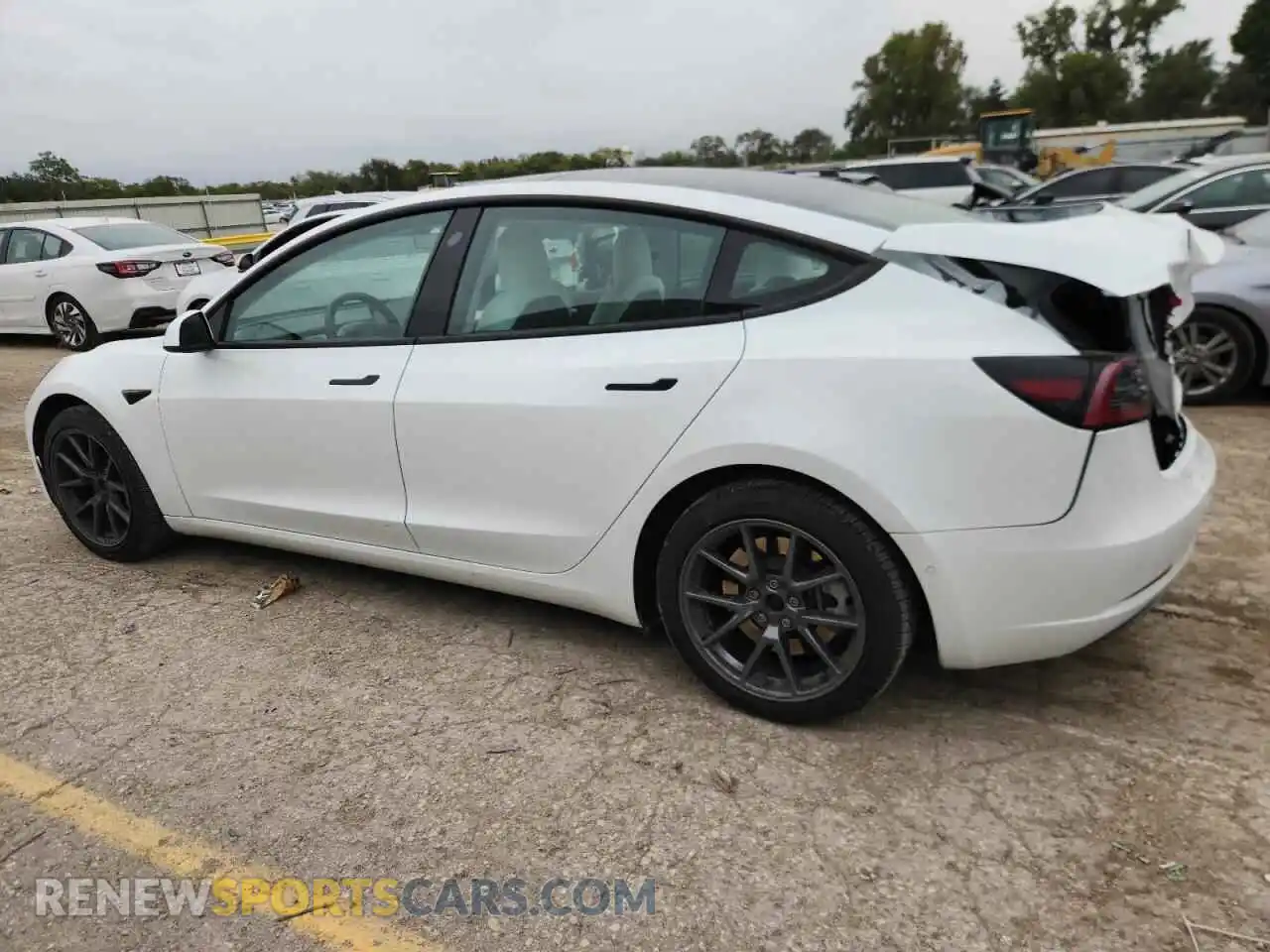 2 Photograph of a damaged car 5YJ3E1EB5NF101154 TESLA MODEL 3 2022