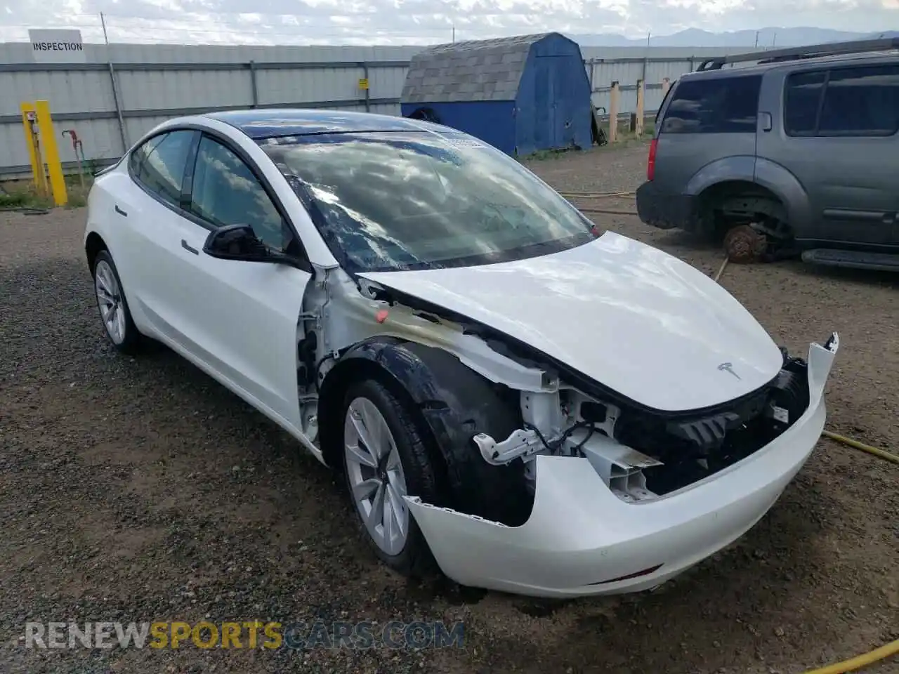 1 Photograph of a damaged car 5YJ3E1EB5NF124630 TESLA MODEL 3 2022