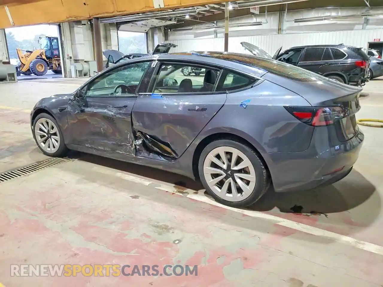2 Photograph of a damaged car 5YJ3E1EB5NF127382 TESLA MODEL 3 2022