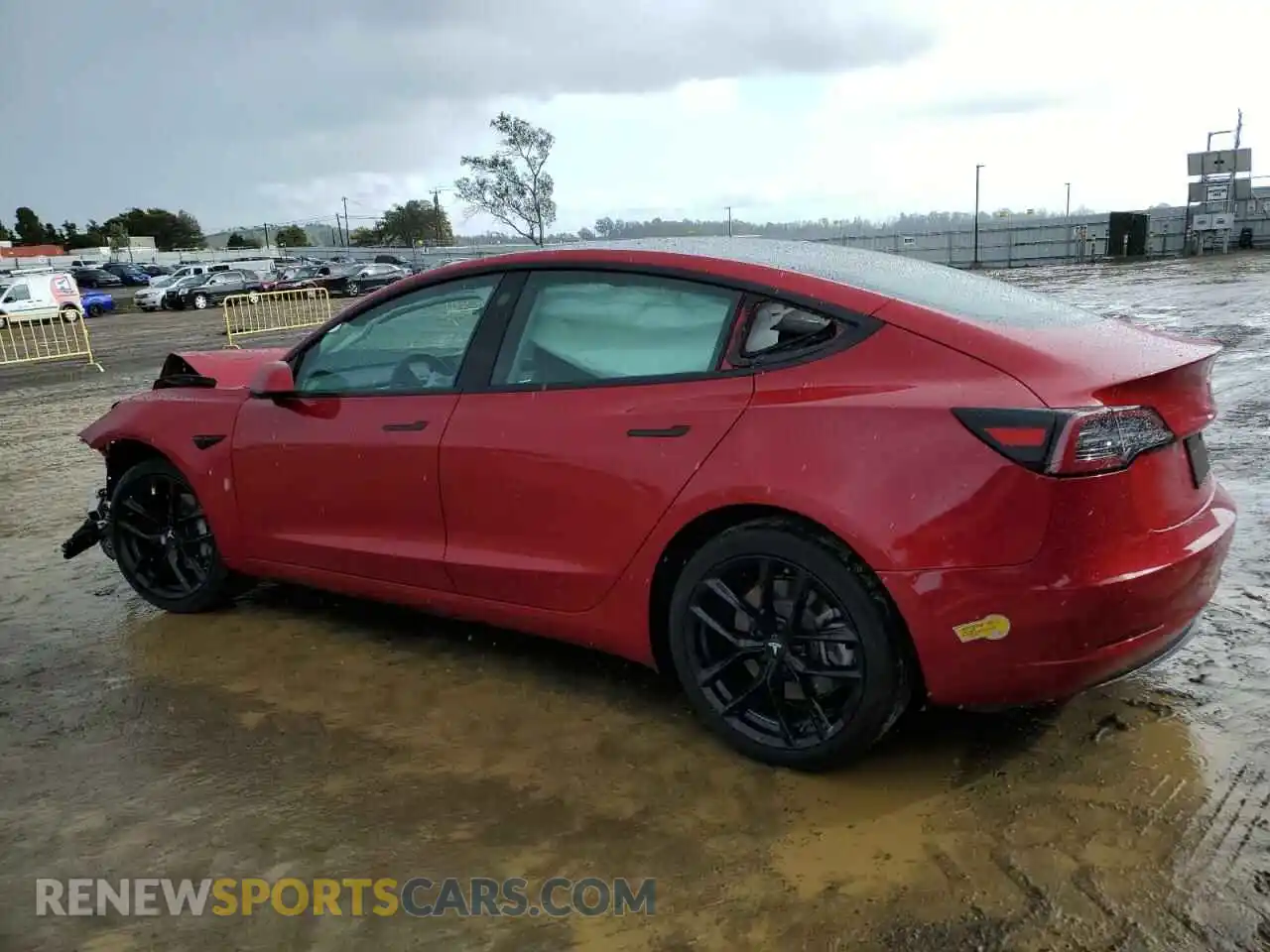2 fotografías del automóvil dañado 5YJ3E1EB5NF128080 TESLA MODEL 3 2022
