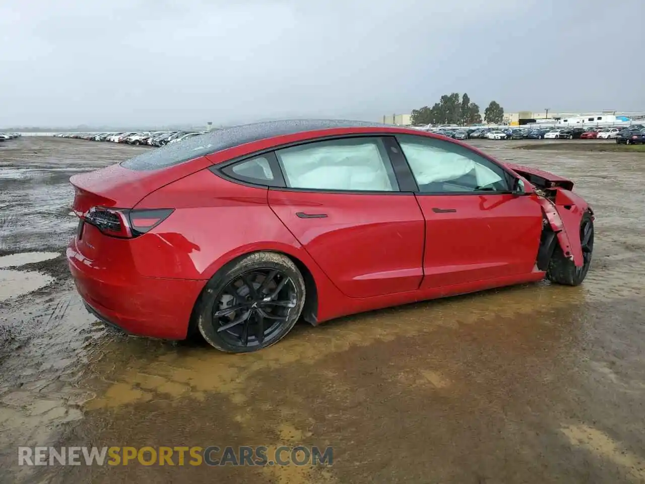 3 fotografías del automóvil dañado 5YJ3E1EB5NF128080 TESLA MODEL 3 2022