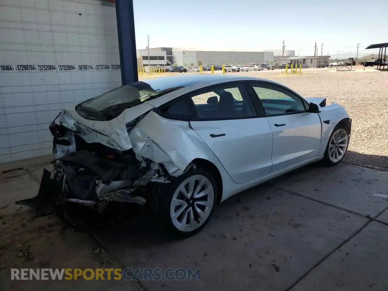3 Photograph of a damaged car 5YJ3E1EB5NF129360 TESLA MODEL 3 2022