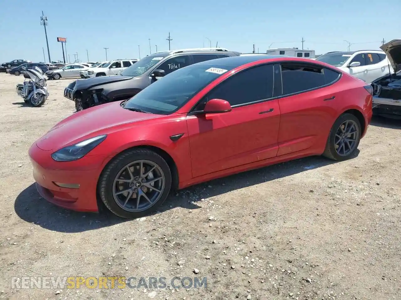 1 Photograph of a damaged car 5YJ3E1EB5NF133019 TESLA MODEL 3 2022