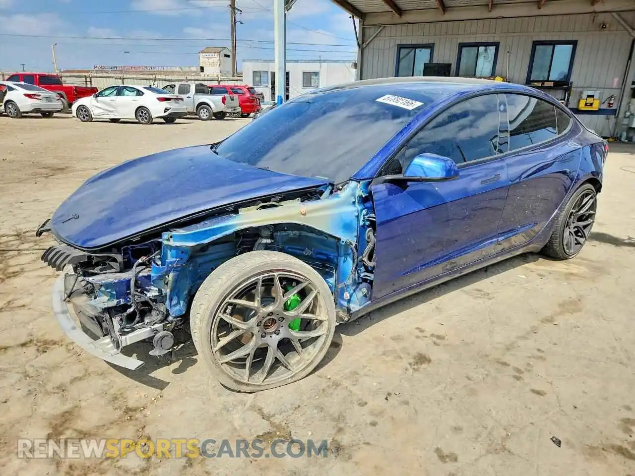 1 Photograph of a damaged car 5YJ3E1EB5NF138334 TESLA MODEL 3 2022
