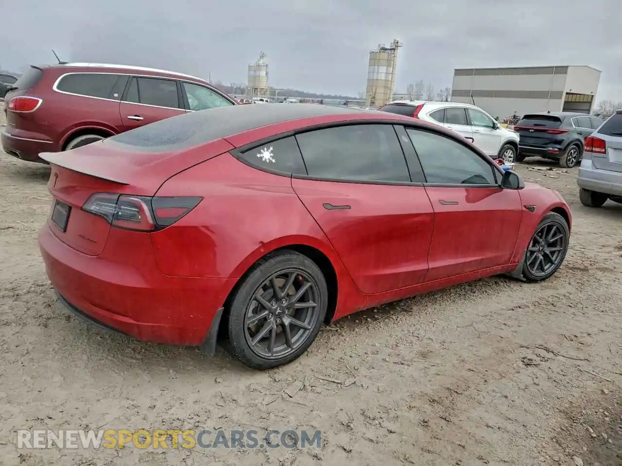 3 Photograph of a damaged car 5YJ3E1EB5NF152413 TESLA MODEL 3 2022