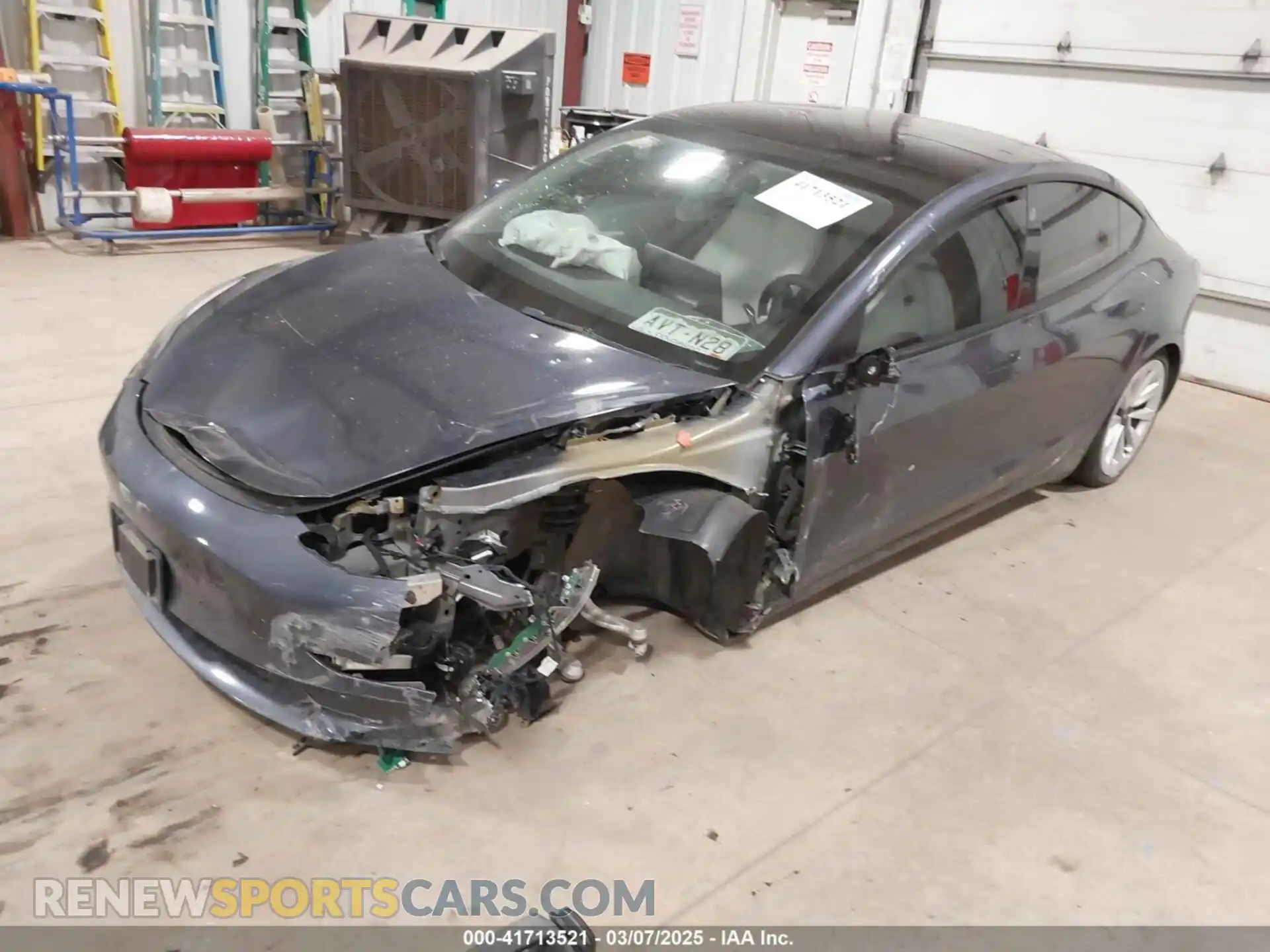 2 Photograph of a damaged car 5YJ3E1EB5NF155330 TESLA MODEL 3 2022